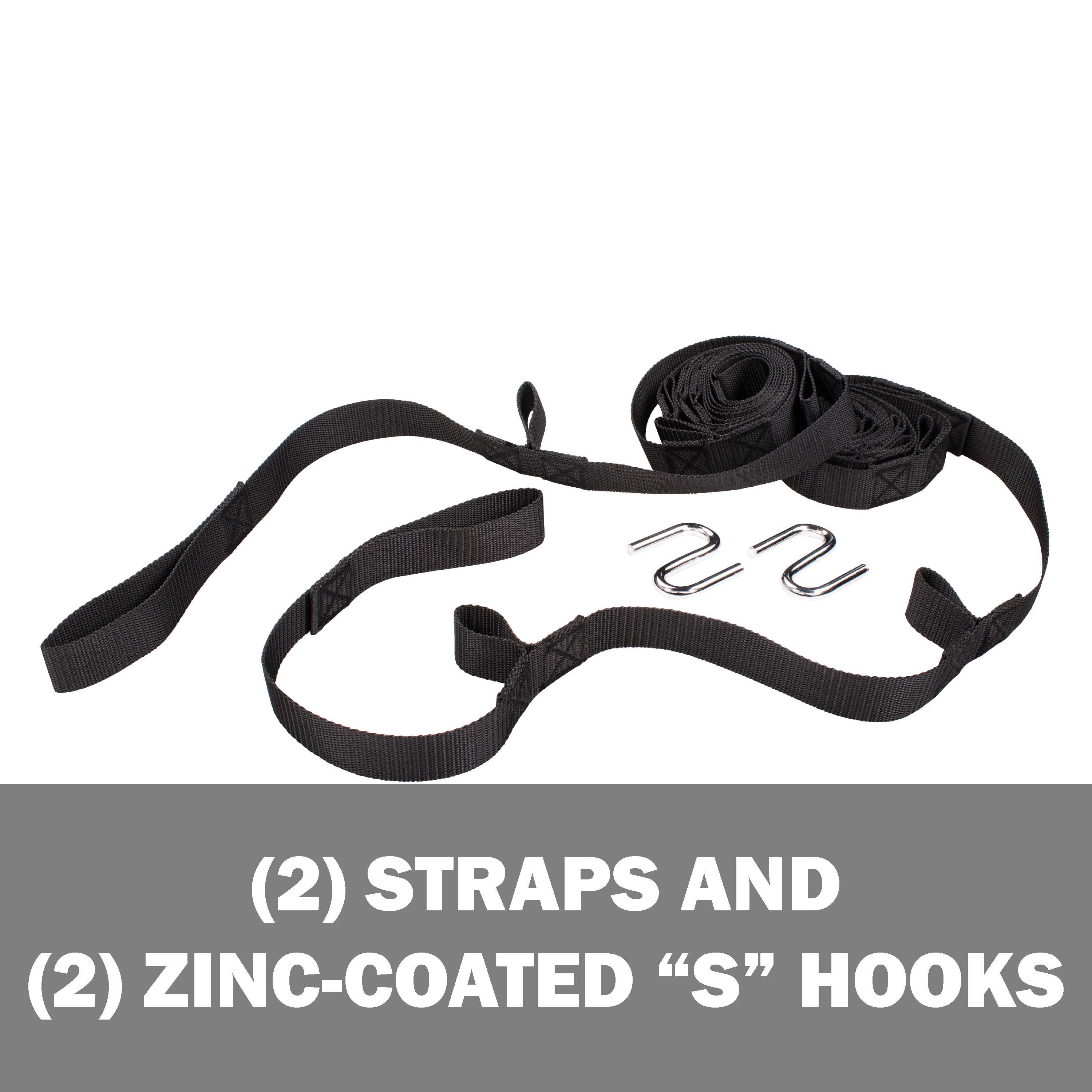 Bliss Hammocks HA-505 Universal Multi-Loop Suspension System w/ "S" Hooks | For Hammocks & Hammock Chairs | Adjustable Tree Straps | 300 Lb. Capacity - Image 3