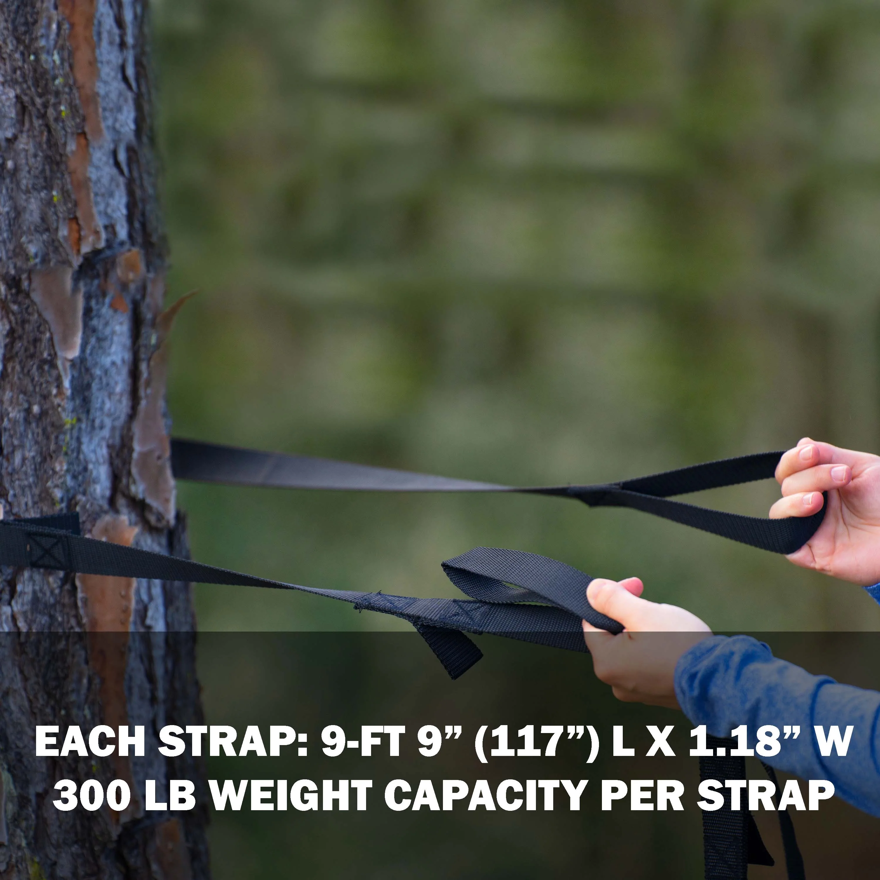Bliss Hammocks HA-505 Universal Multi-Loop Suspension System w/ "S" Hooks | For Hammocks & Hammock Chairs | Adjustable Tree Straps | 300 Lb. Capacity - Image 6