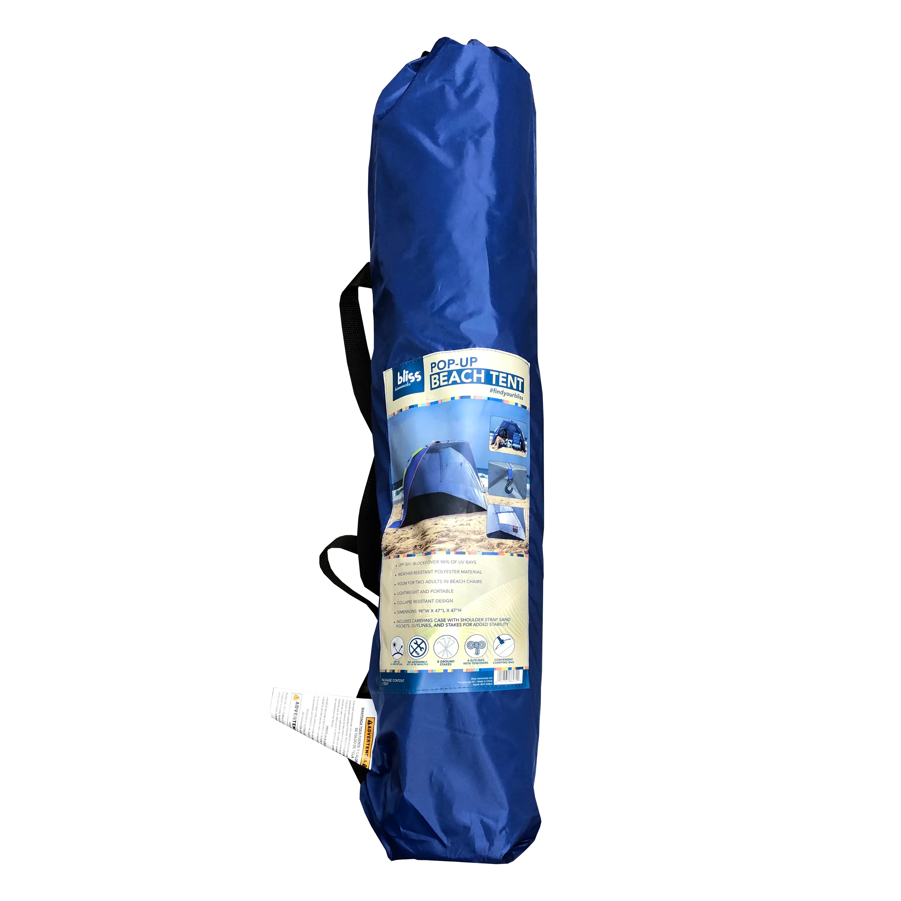 Bliss Hammocks Pop-Up Beach Tent w/Carrying Bag, Collapsible Design, Sun Protection and Weather Resistant - Image 7
