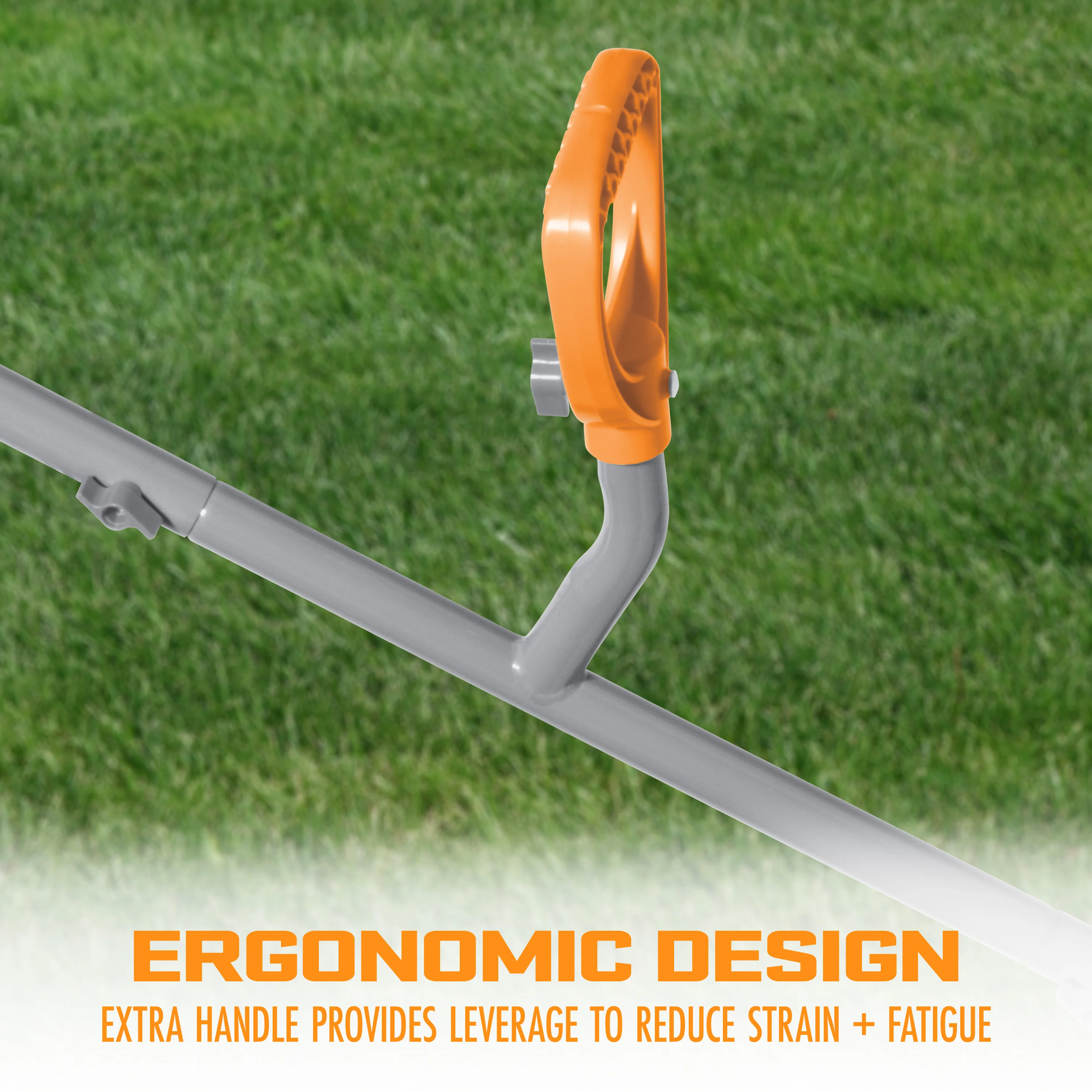 Ergie Systems Steel Shaft Strain Reducing Bow Rake | 55-Inch | 16-Tine - Image 4