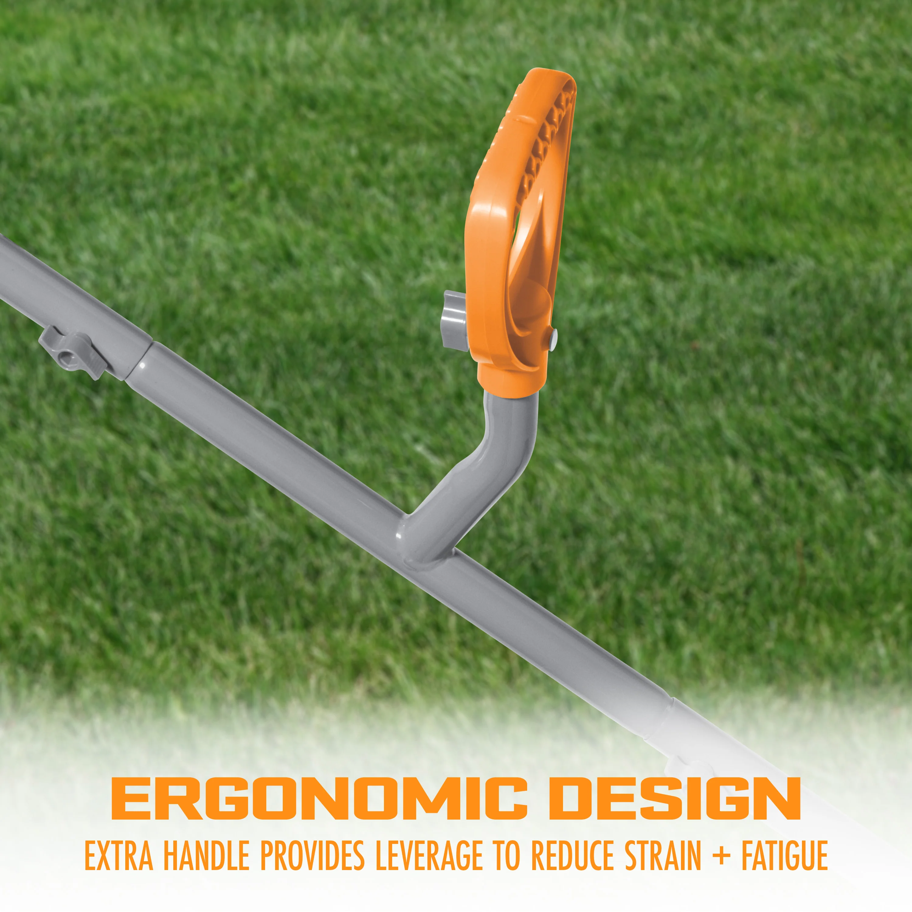 Ergie Systems Steel Shaft Garden Soil Cultivator | 54-Inch | 4 Tines - Image 3