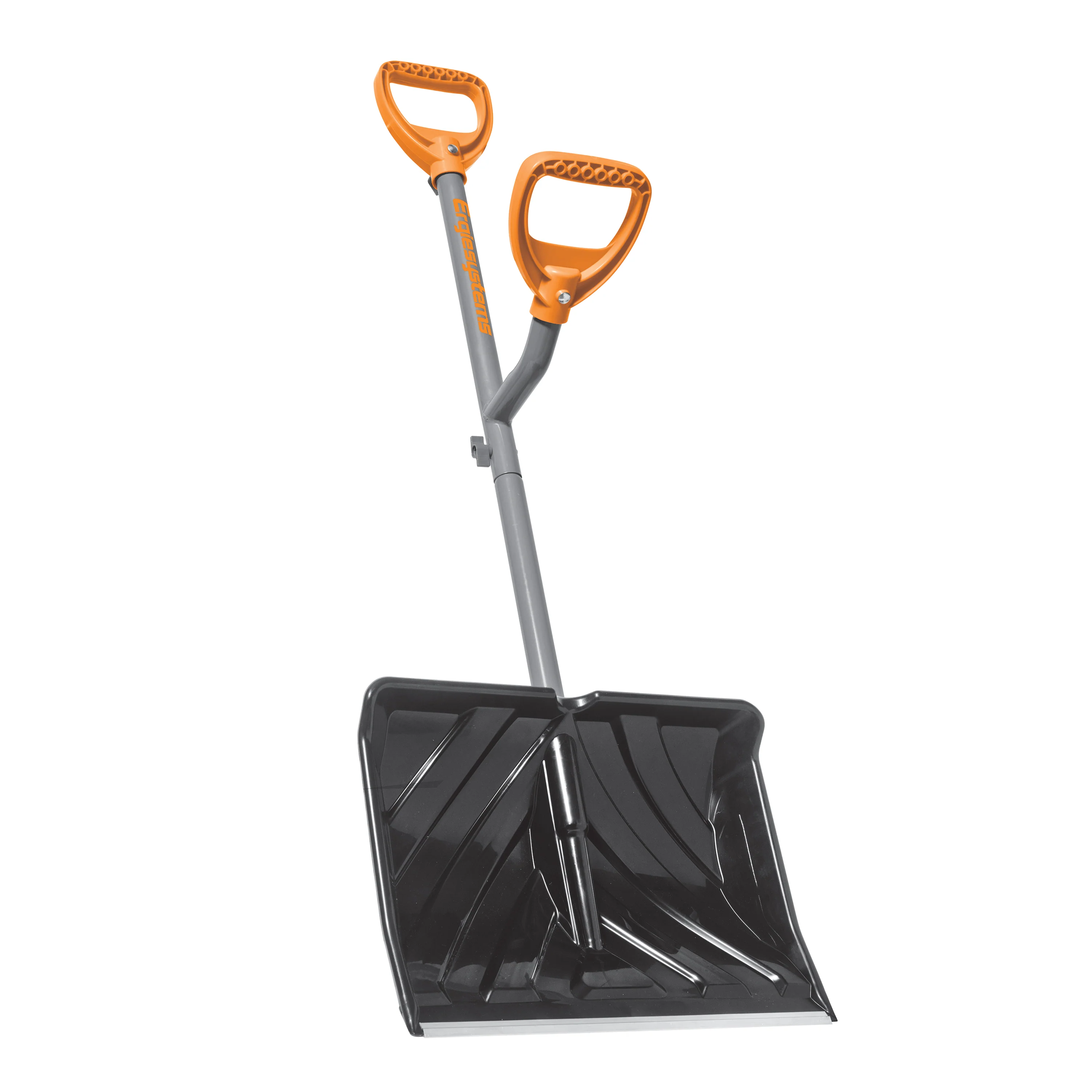Ergie Systems Steel Shaft Impact Resistant Snow Shovel | 18-Inch Shovel | 34.5-Inch Shaft | Push/Scoop Combination Blade - Image 2