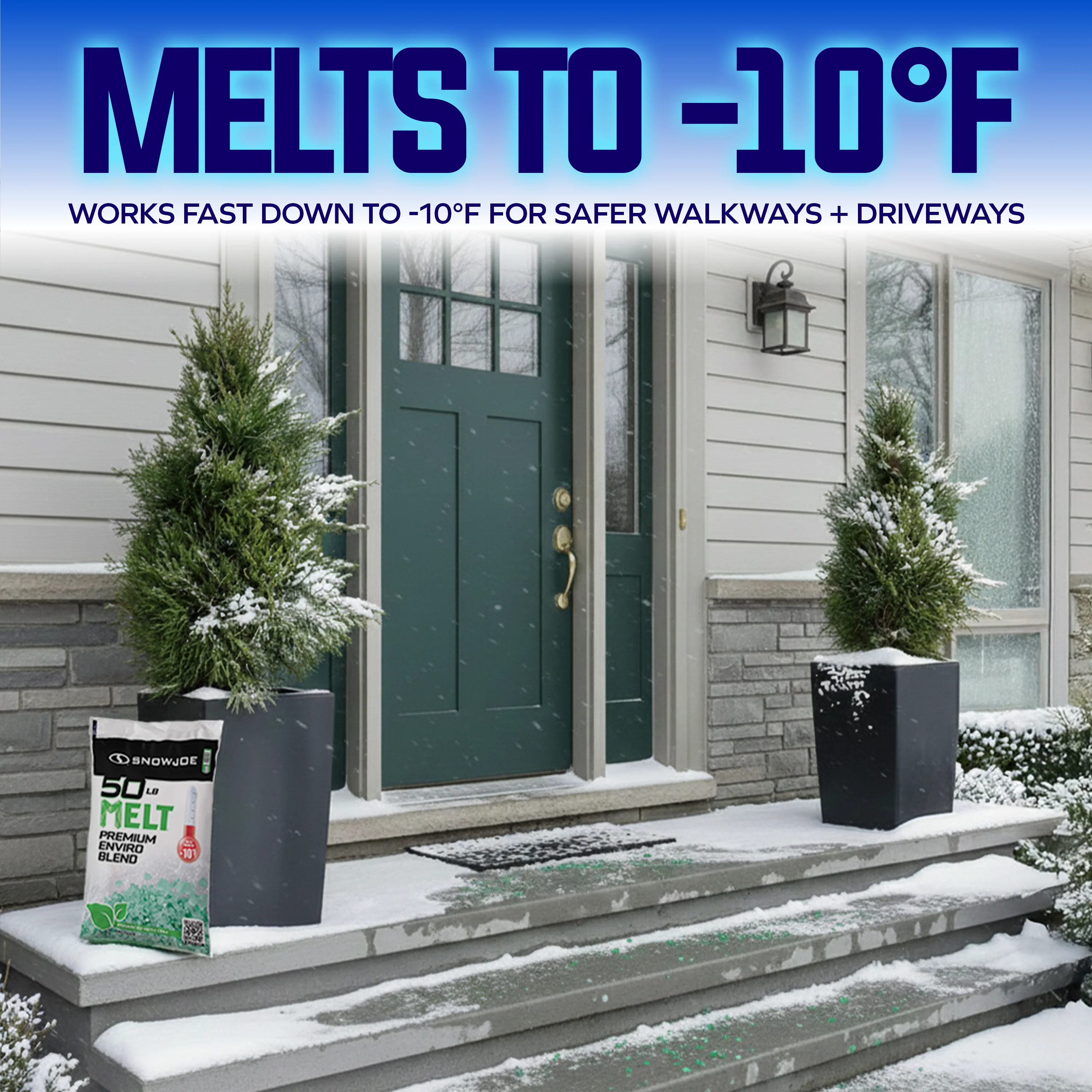 Snow Joe Premium Enviro Blend Ice Melter W/ CMA | 50-Lb. Bag | Melts Down To -10°F - Image 3