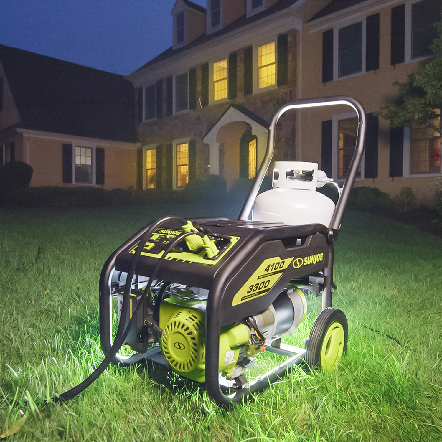 Power Joe Portable Propane Generator | Push-Button Electric + Recoil Start | Power Cooling System | 4100 Starting Watt | 3300 Running Watt | W/ Cover, Extension Cord, Magnetic DipStick, 24V 2.0-Ah Battery and Charger - Image 13