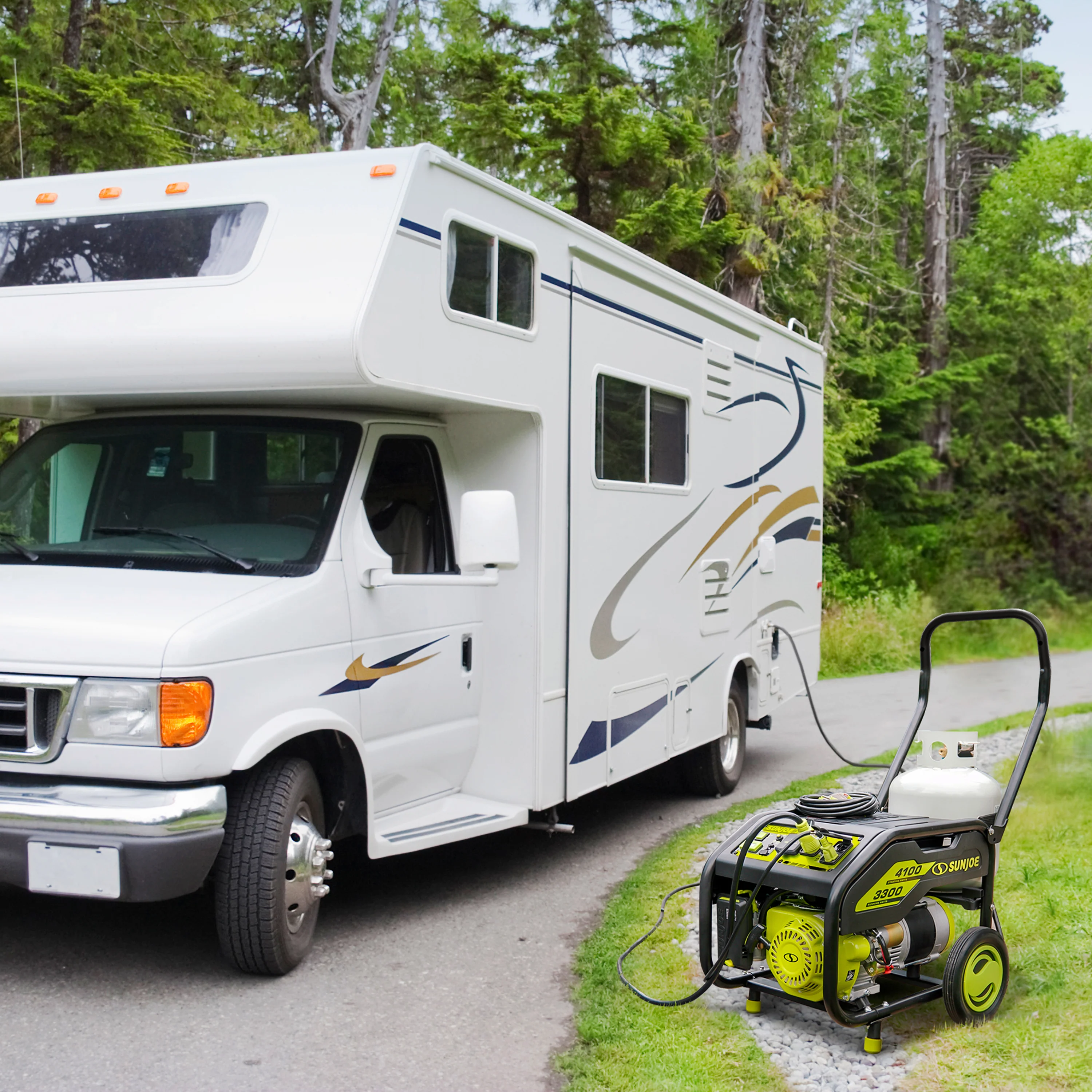 Power Joe Portable Propane Generator | Push-Button Electric + Recoil Start | Power Cooling System | 4100 Starting Watt | 3300 Running Watt | W/ Cover, Extension Cord, Magnetic DipStick, 24V 2.0-Ah Battery and Charger - Image 23