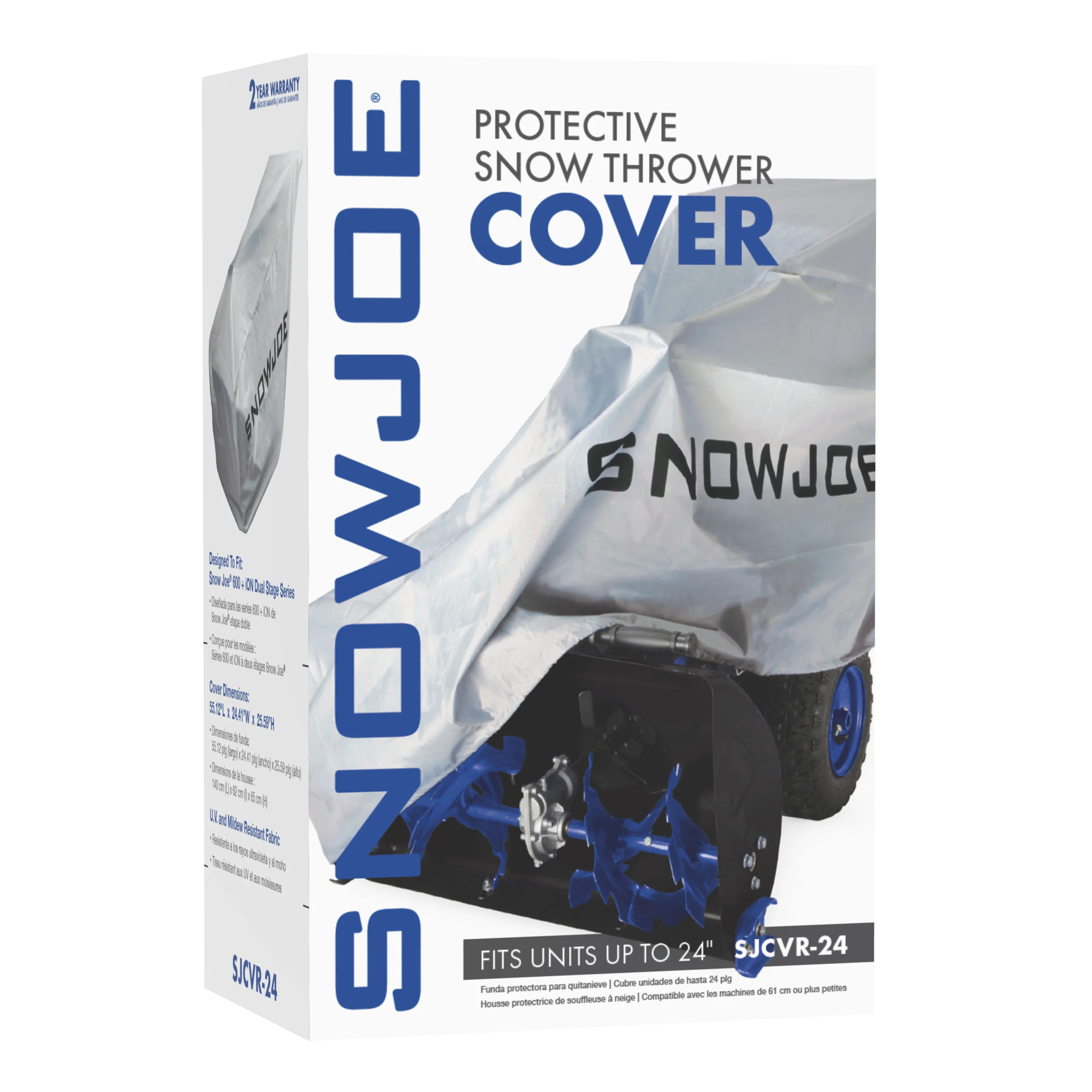 Snow Joe Protective Cover for 24-Inch Snow Blowers | Universal | Two Stage Compatible - Image 3