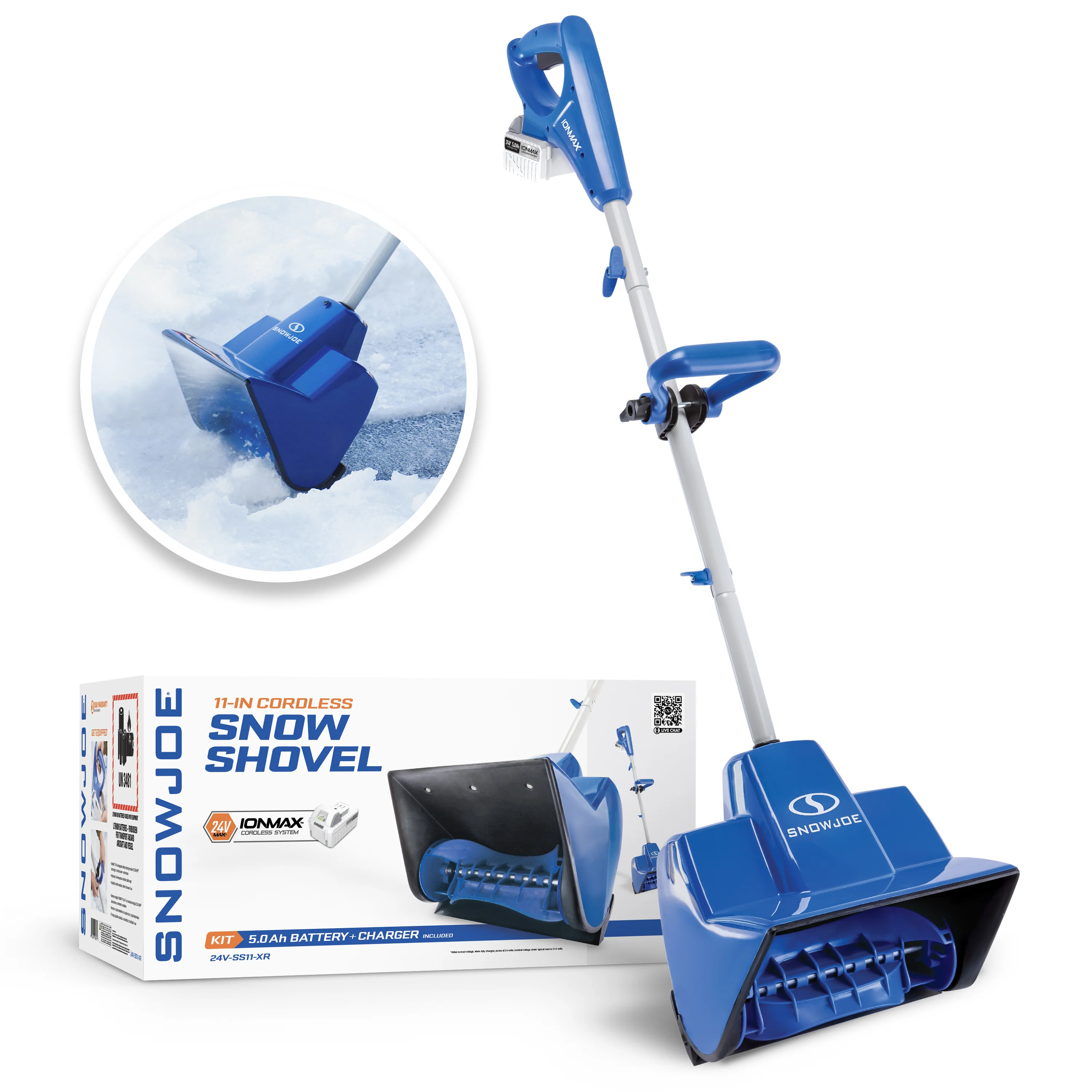 Snow Joe 24-Volt* IONMAX Cordless Snow Shovel Kit | 11-inch | W/ 5.0-Ah Battery + Charger - Image 2