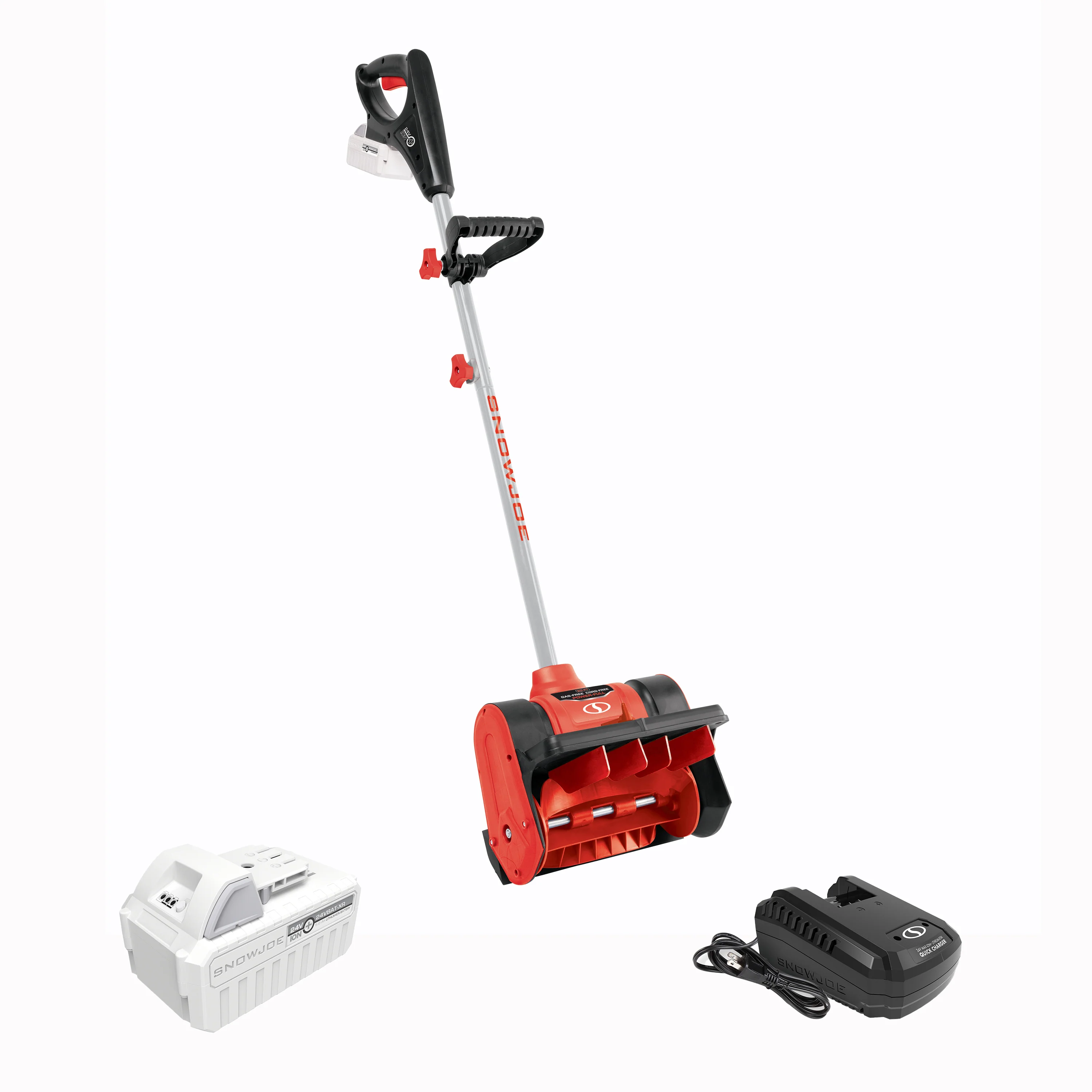 Snow Joe 24V-SS12-XR-RED 24-Volt* IONMAX Cordless Snow Shovel Kit | 12-inch | W/ 5.0-Ah Battery + Charger (Red) - Image 2