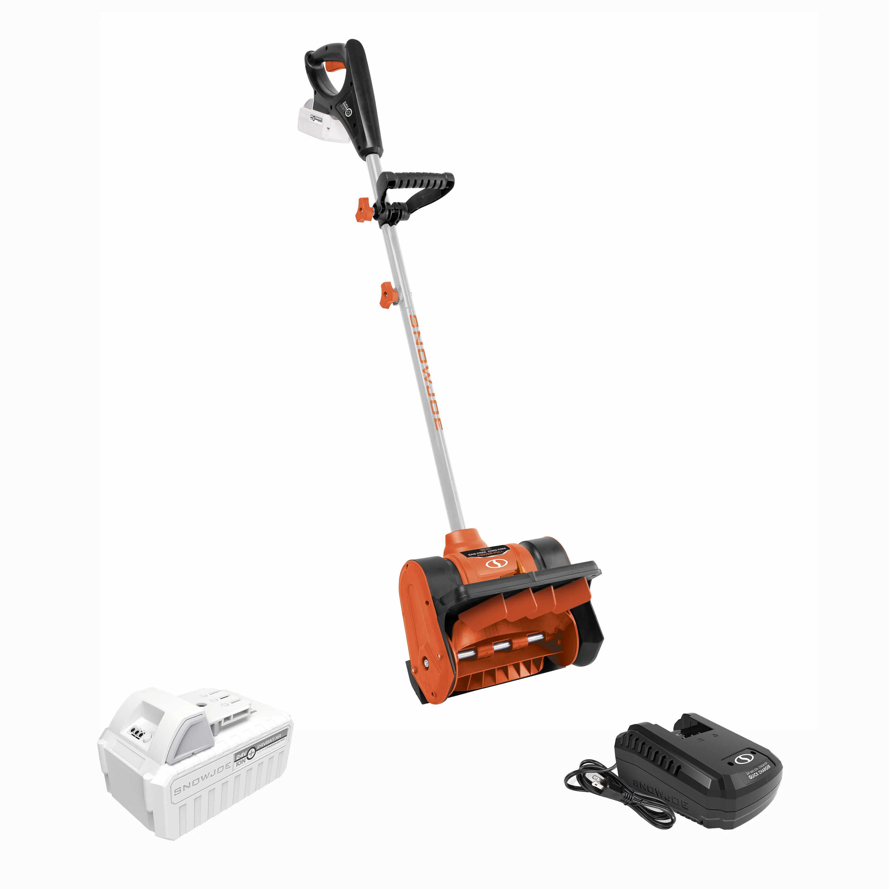 Snow Joe 24V-SS12-XR-ORG 24-Volt* IONMAX Cordless Snow Shovel Kit | 12-inch | W/ 5.0-Ah Battery + Charger (Orange) - Image 2