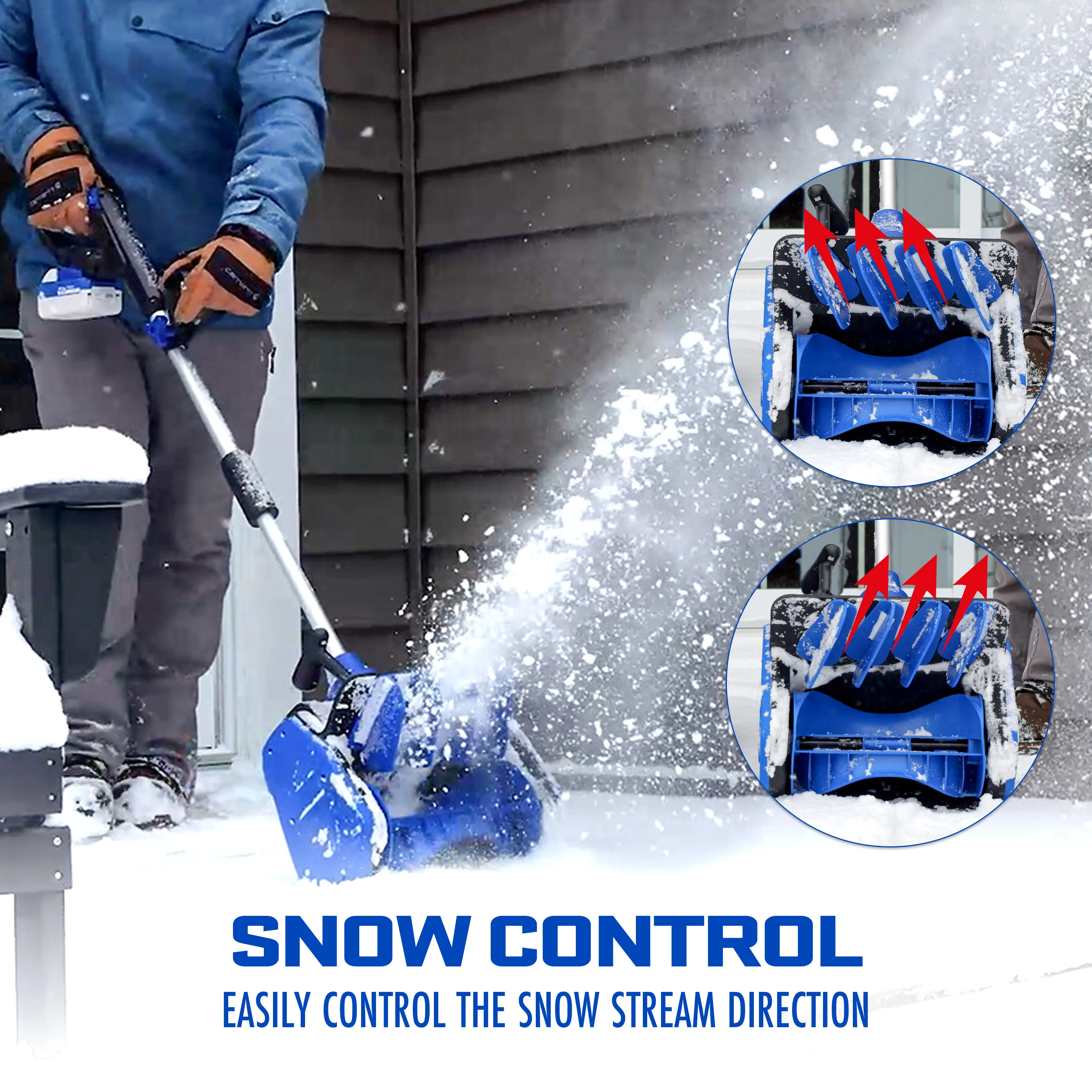 Snow Joe 24V-SS13.5-XR-SJB 24-Volt* IONMAX Cordless Snow Shovel Kit | 13.5 Inch | W/ 5.0-Ah Battery and Charger | Directional Control - Image 4
