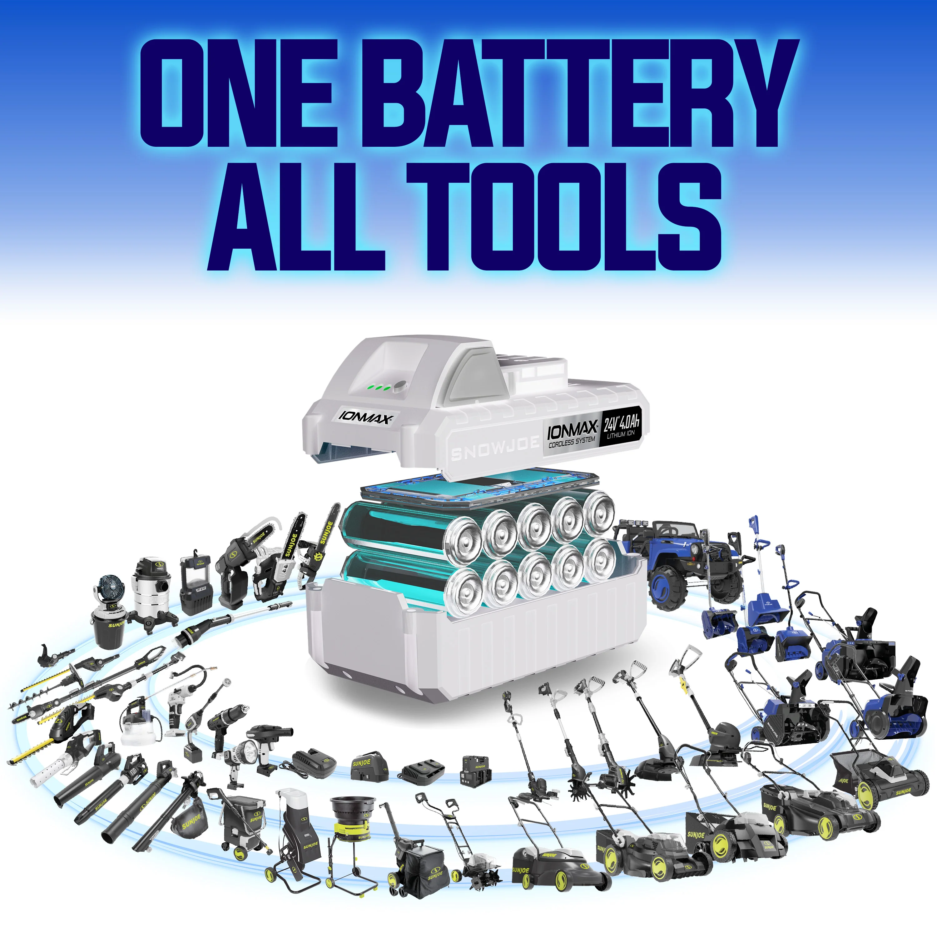Snow Joe 24-Volt* IONMAX Cordless Snow Shovel Bundle | W/ 4.0-Ah Battery, Charger, Battery Holder, and Cover - Image 7