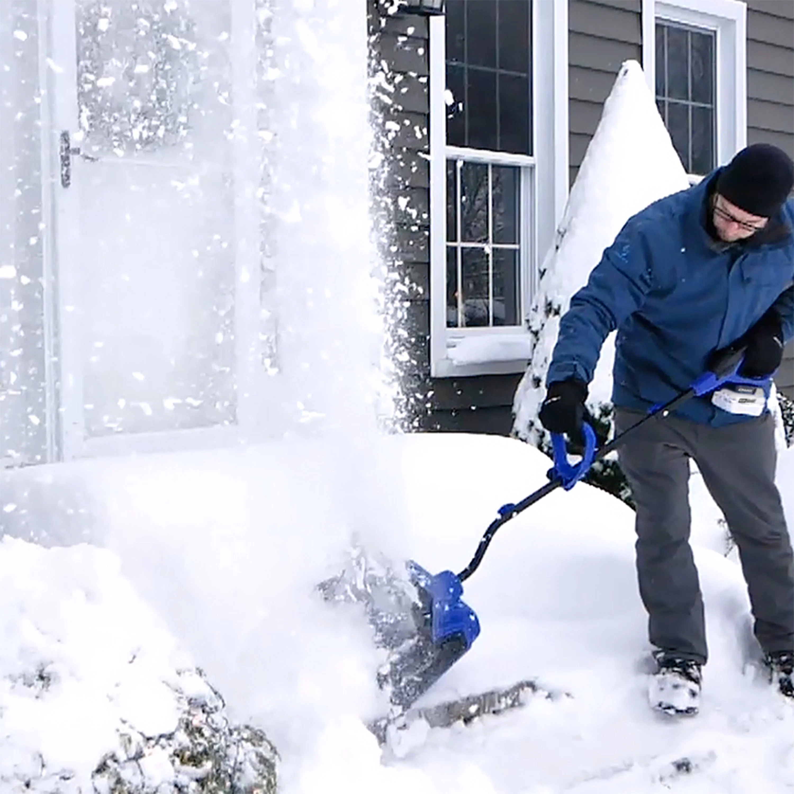 Snow Joe 24-Volt* IONMAX Cordless Snow Shovel Bundle | 13-Inch | W/ 5.0-Ah Battery, Charger, 2 x Battery Holders, and Cover - Image 12