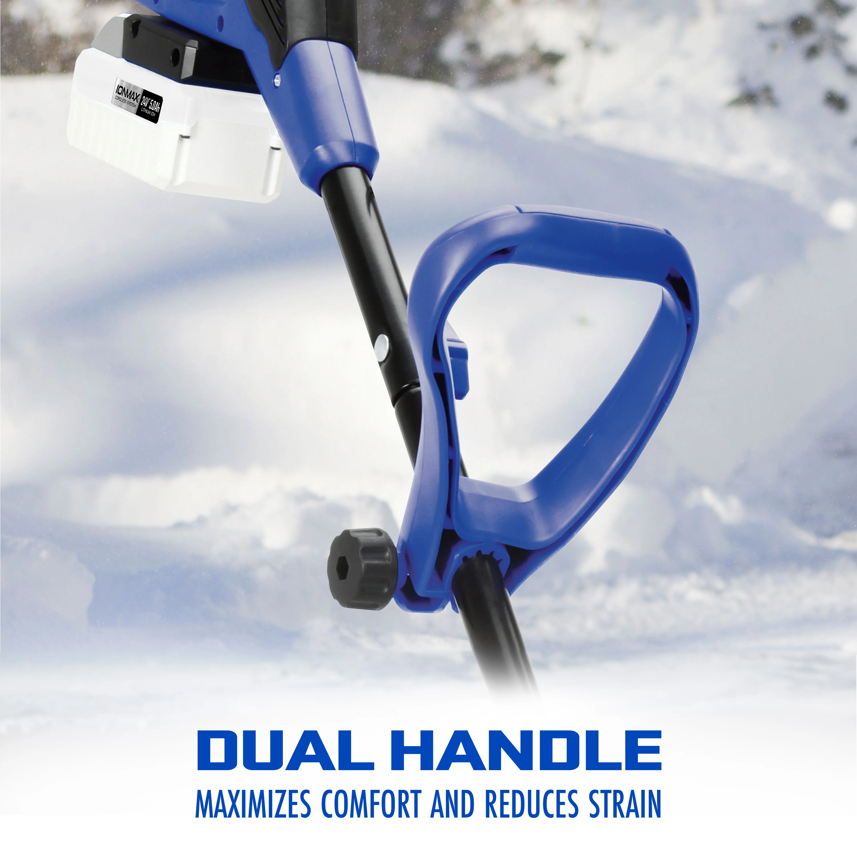 Snow Joe 24-Volt* IONMAX Cordless Snow Shovel Bundle | 13-Inch | W/ 5.0-Ah Battery, Charger, 2 x Battery Holders, and Cover - Image 6
