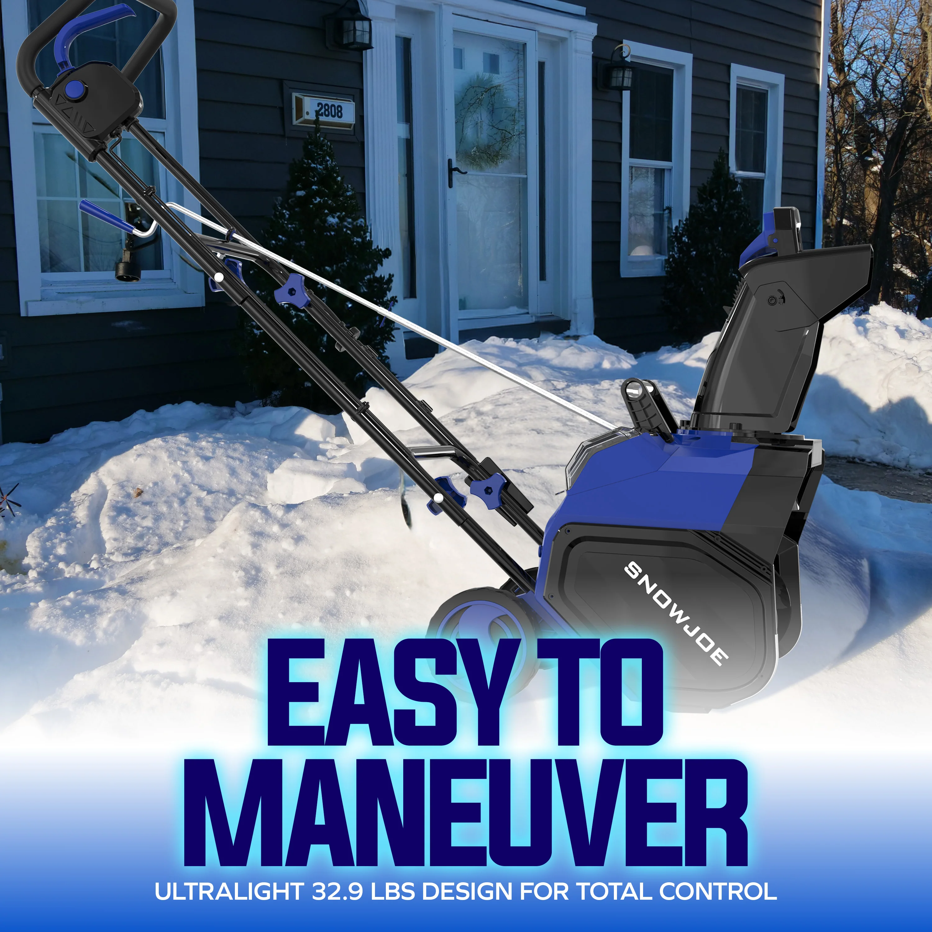 Snow Joe 24V-X2-SB18-GO 48-Volt* IONMAX Cordless Snow Blower Kit | 18-Inch | W/ 2 x 4.0-Ah Batteries + Charger - Image 9