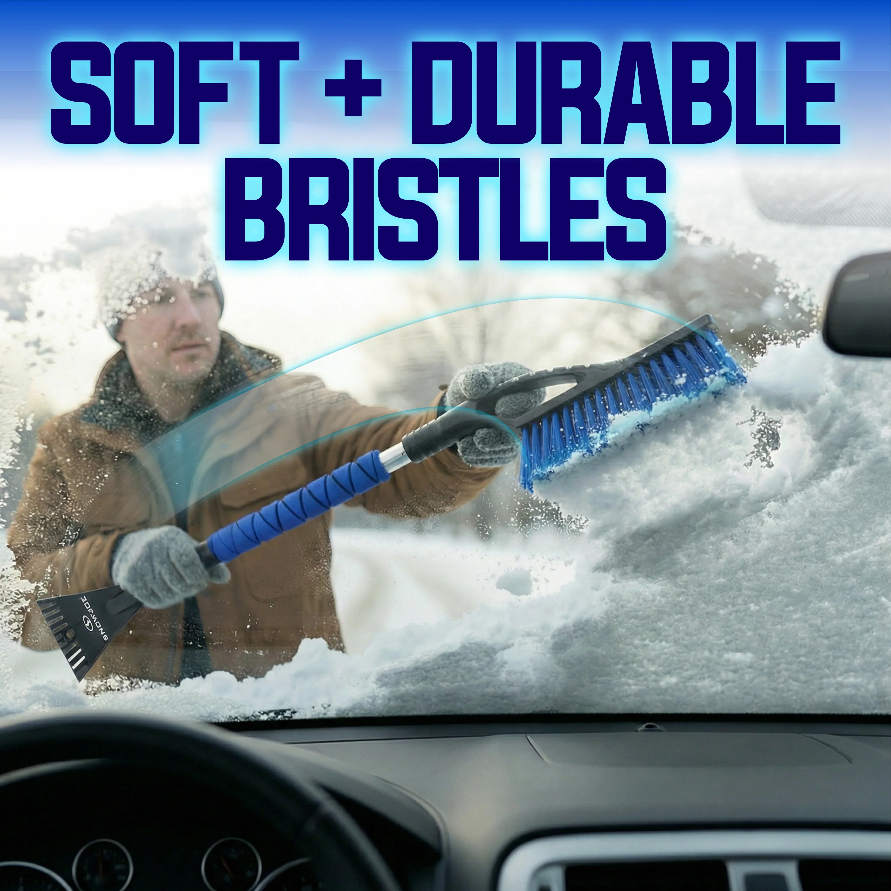 Snow Joe Car Snow Removal Brush + De-icing Shovel for Car Windshield | 27-Inch | 2-Pack - Image 6