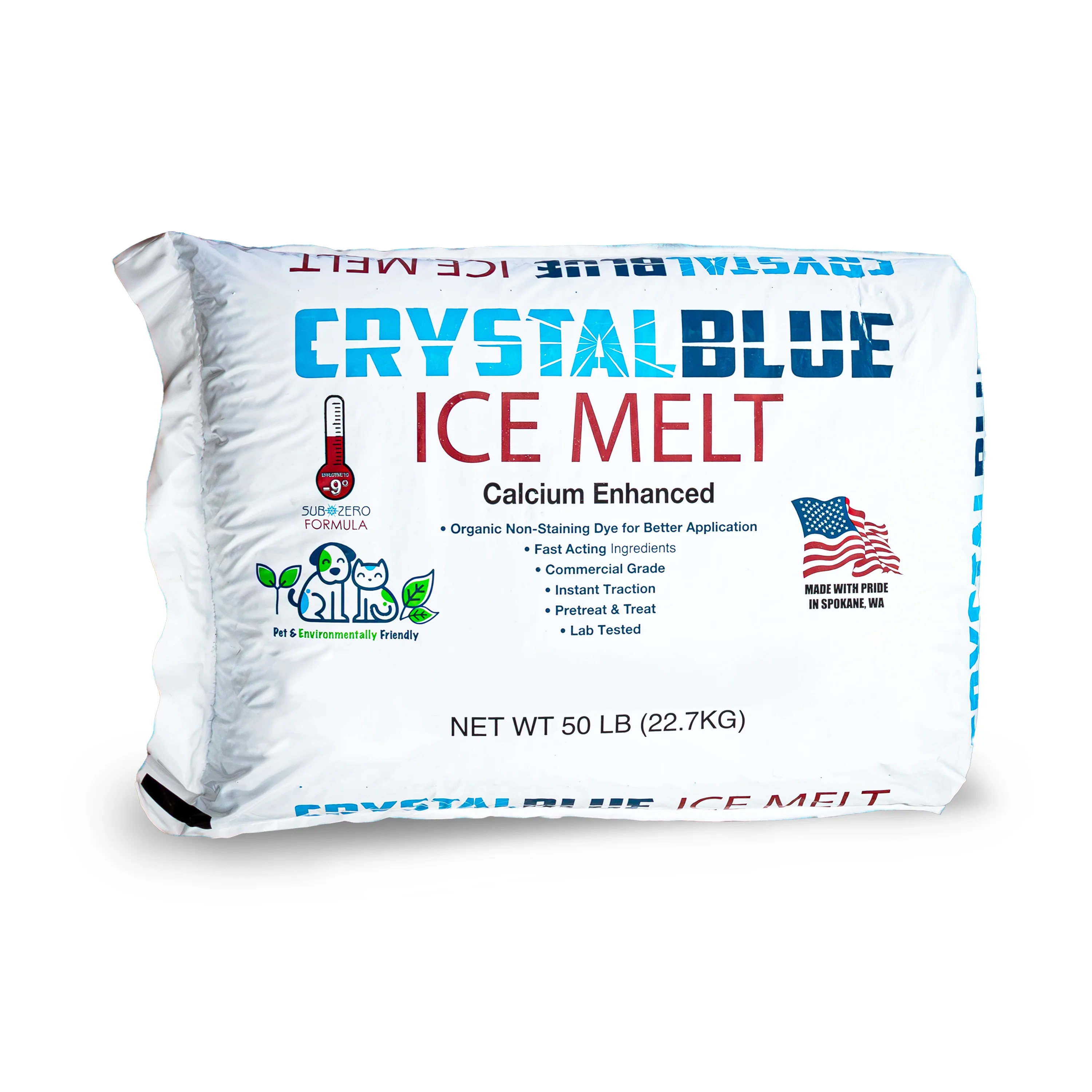 Snow Joe Crystal Blue Ice Melt | Pet and Environmentally Friendly | 50-Lb. Bag | Melts Down To -9°F - Image 2