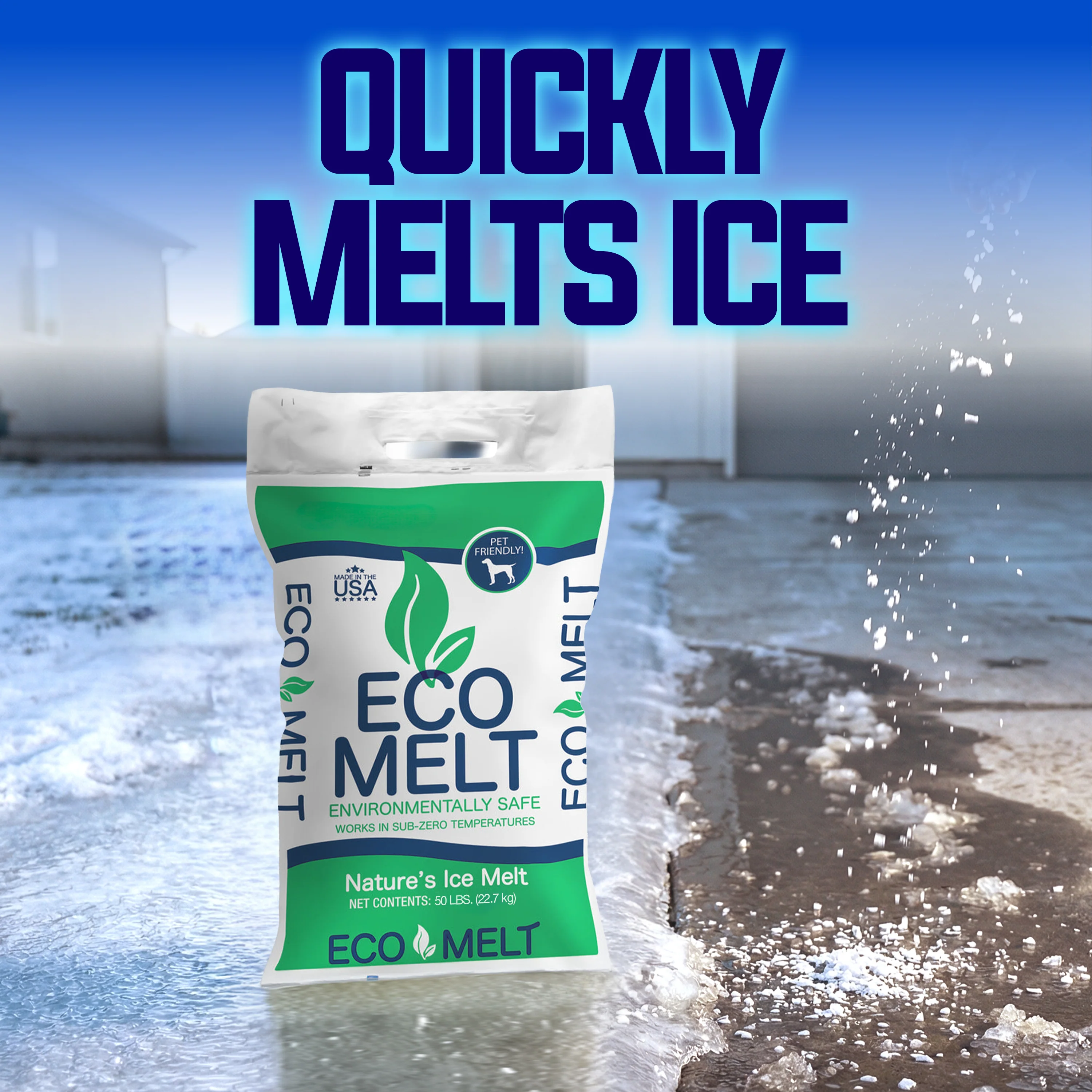 Snow Joe Eco Melt Nature's Ice Melt | Pet Friendly | Environmentally Safe | Works In Sub-zero Temperatures | 20 Lb. Bag - Image 6