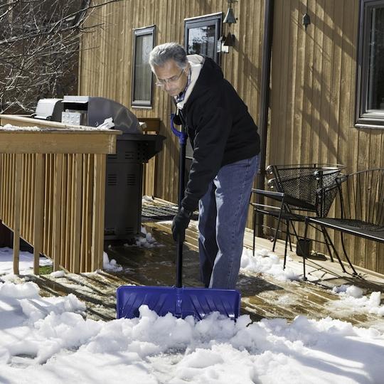Snow Joe 2-in-1 Snow Pusher + Ice Chopper | 24-Inch | Poly Blade (Blue) - Image 6