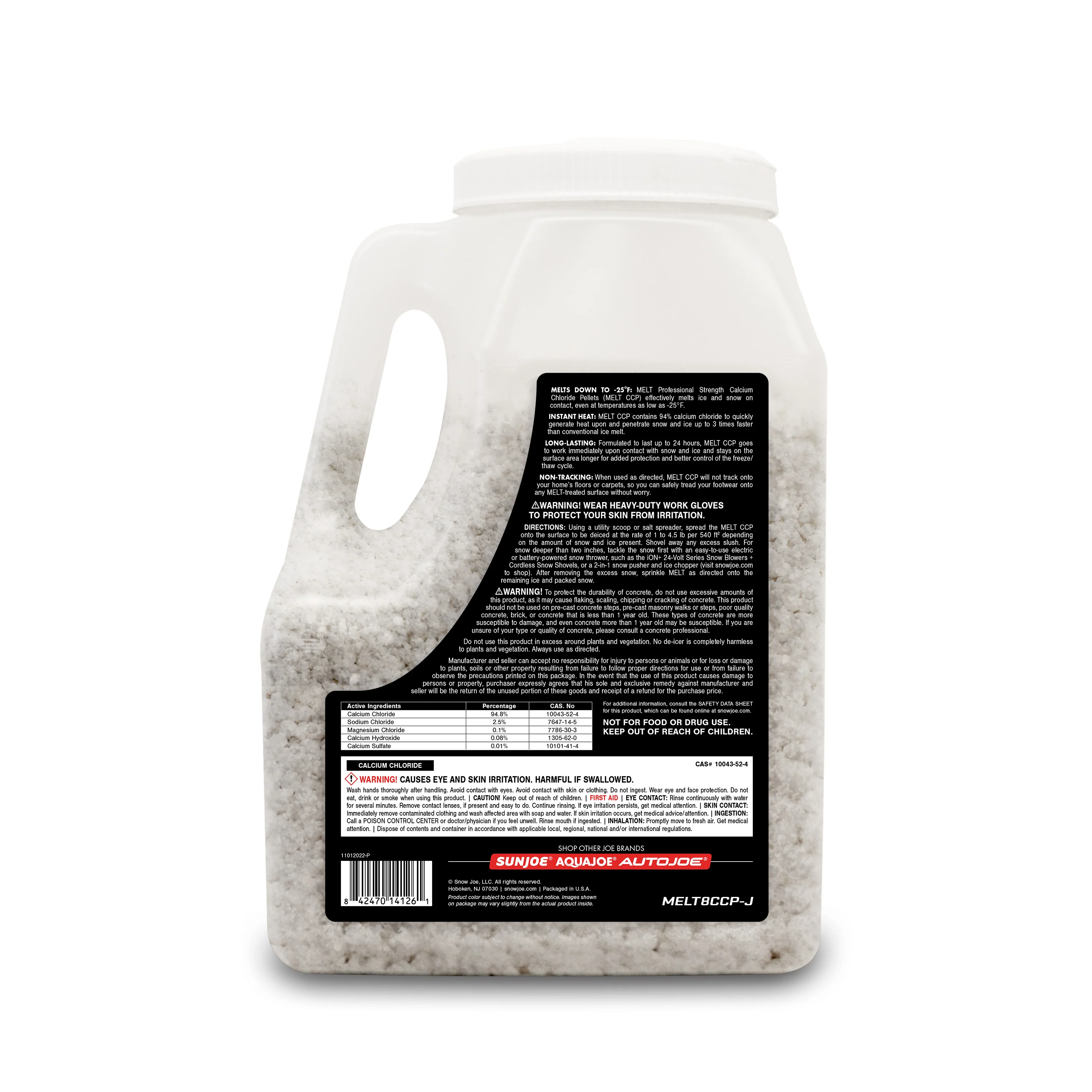 Snow Joe MELT8CCP-J Calcium Chloride Pellets Professional Strength Ice Melter| 8 Lbs. - Image 2