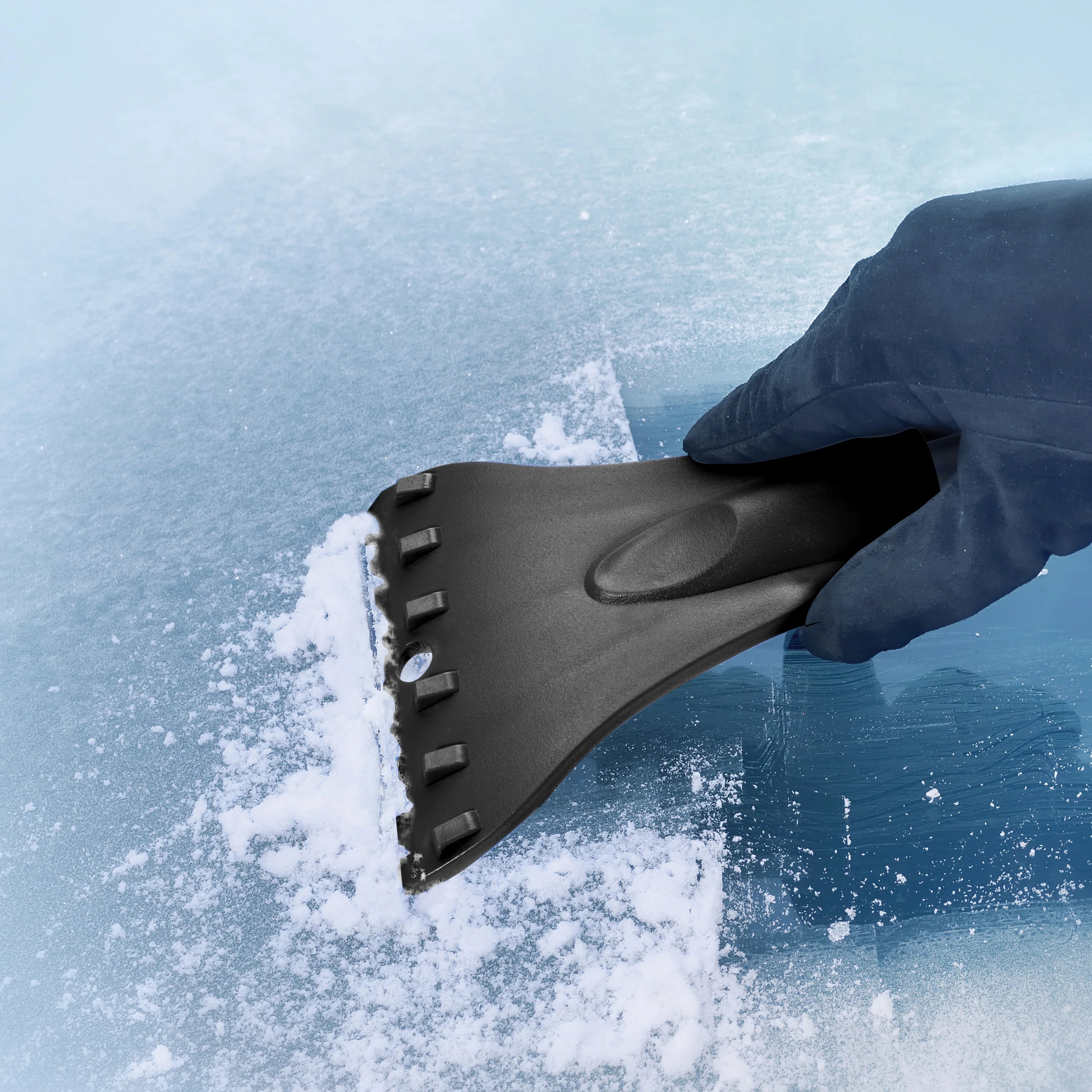 Snow Joe SJBLZD-LED-BLK 4-In-1 Telescoping Snow Broom + Ice Scraper | 18-Inch Foam Head | Headlights (Black) - Image 14