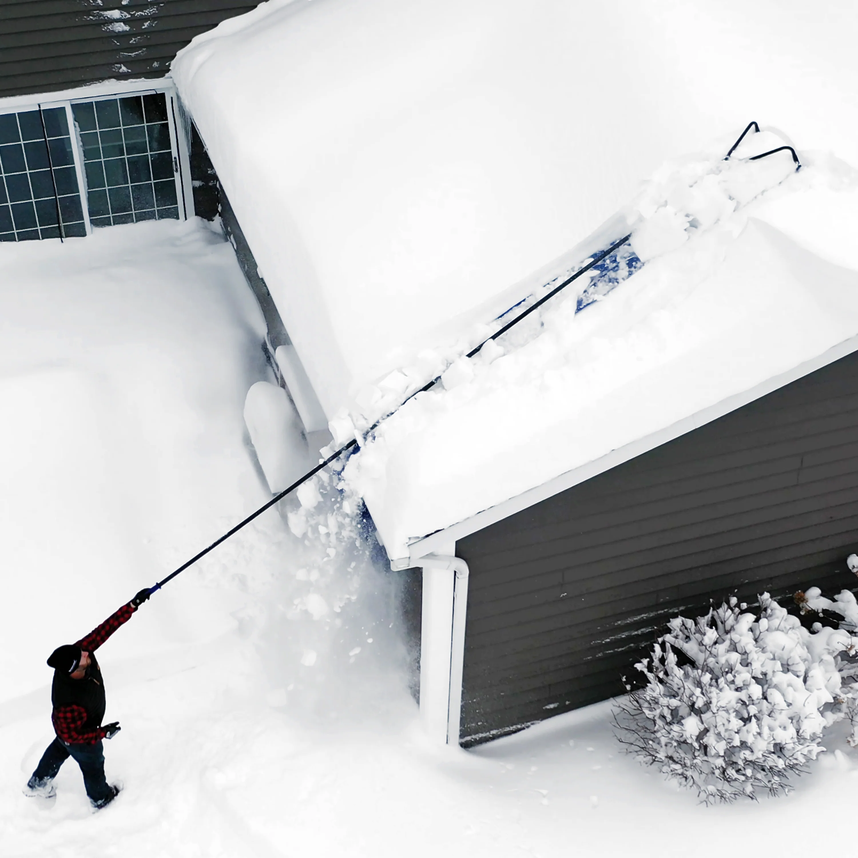 Snow Joe RJ208M PRO Snow Removal Roof Rake W/ 20-Foot Debris Slide | 28-Foot Max Reach - Image 10