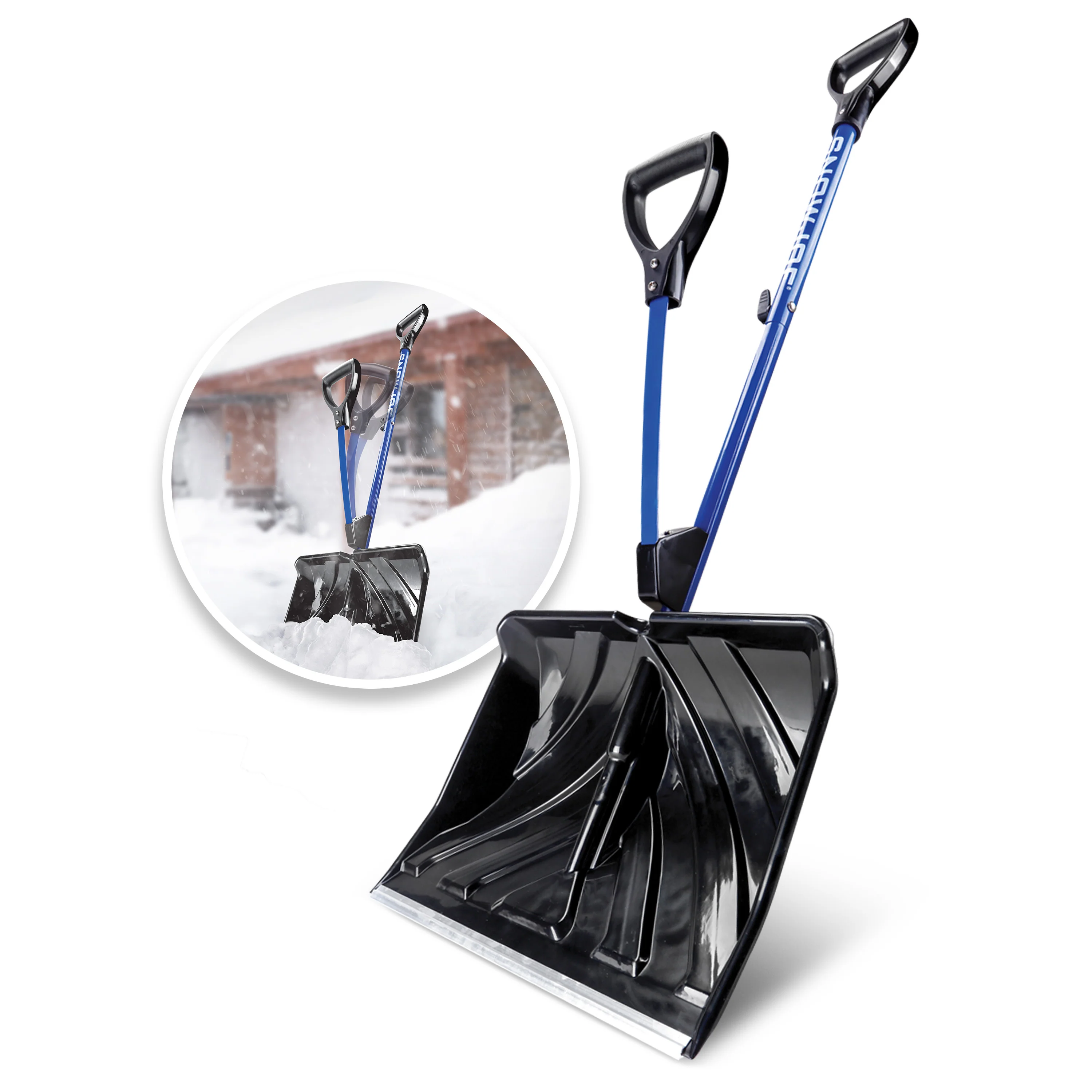 Snow Joe Shovelution Strain-Reducing Snow Shovel | 18-Inch | Spring Assisted Handle