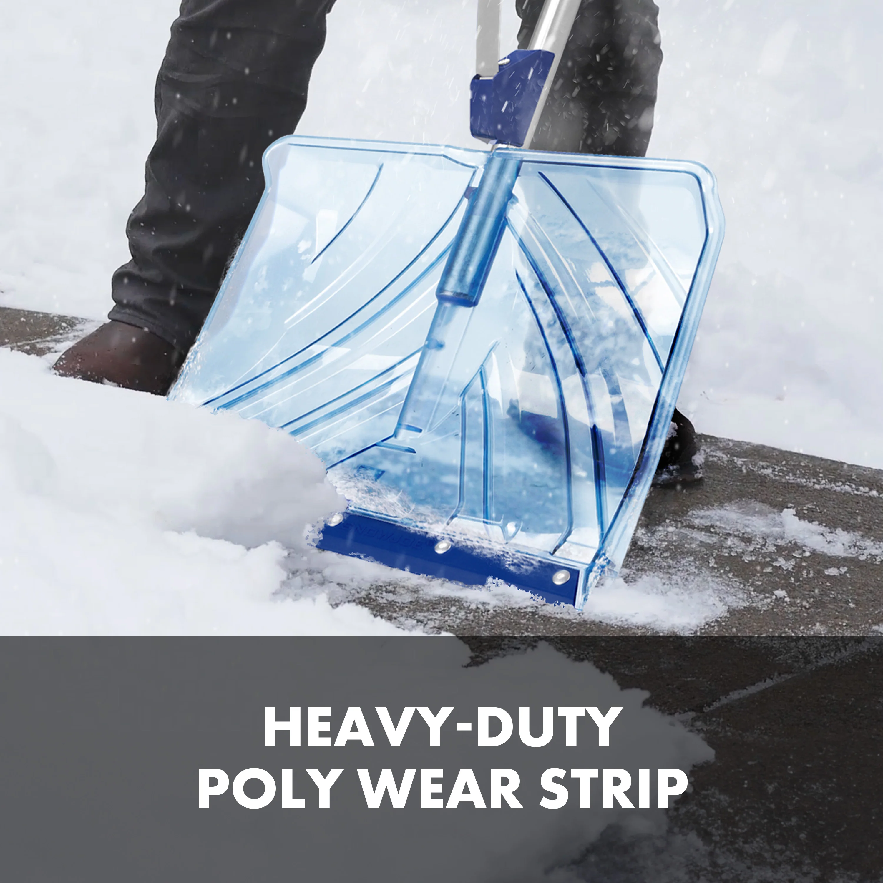 Snow Joe Shovelution SJ-SHLV02 Strain-Reducing Shatter-Resistant Polycarbonate Snow Shovel W/ Spring Assisted Handle | 18-inch - Image 4