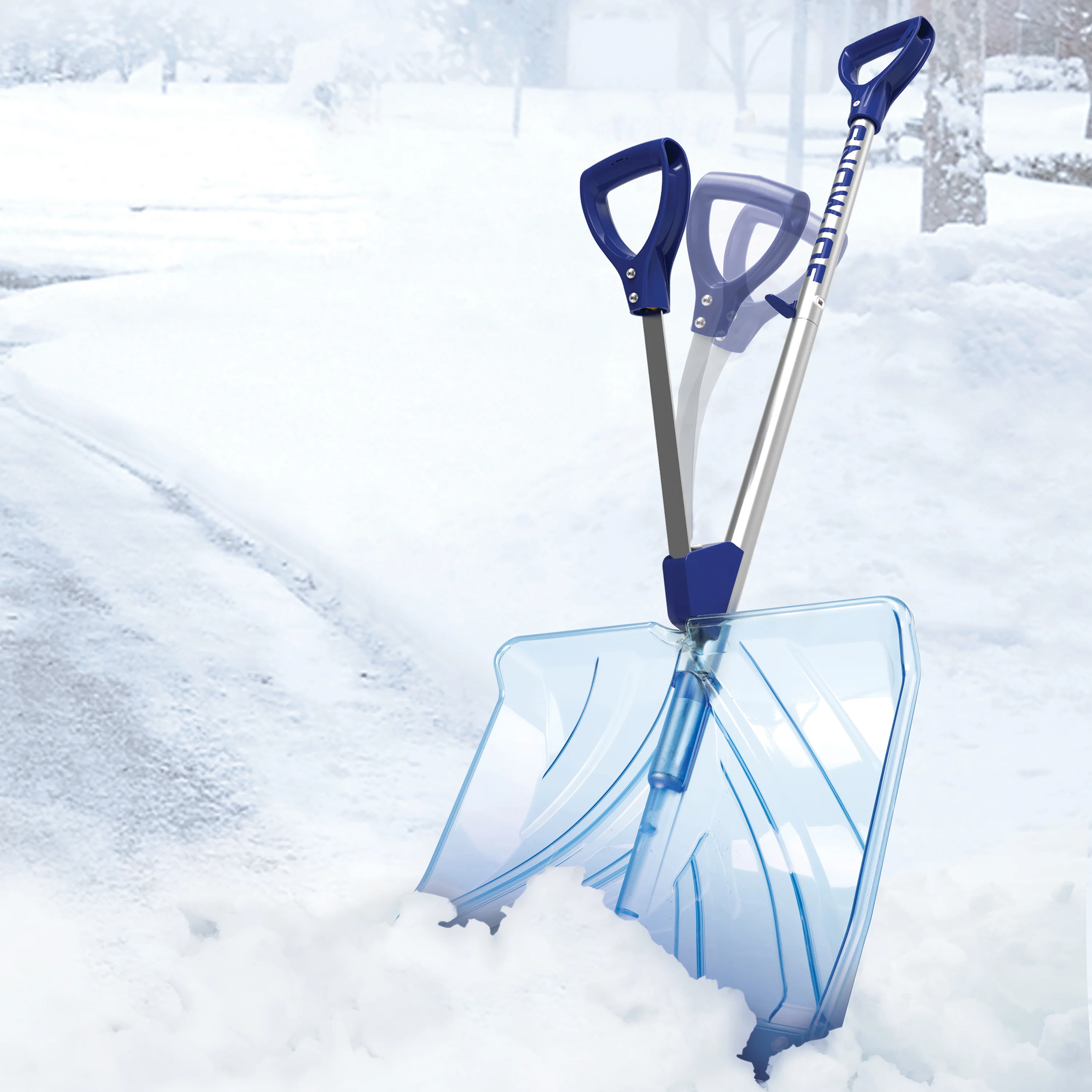 Snow Joe Shovelution SJ-SHLV02 Strain-Reducing Shatter-Resistant Polycarbonate Snow Shovel W/ Spring Assisted Handle | 18-inch - Image 7
