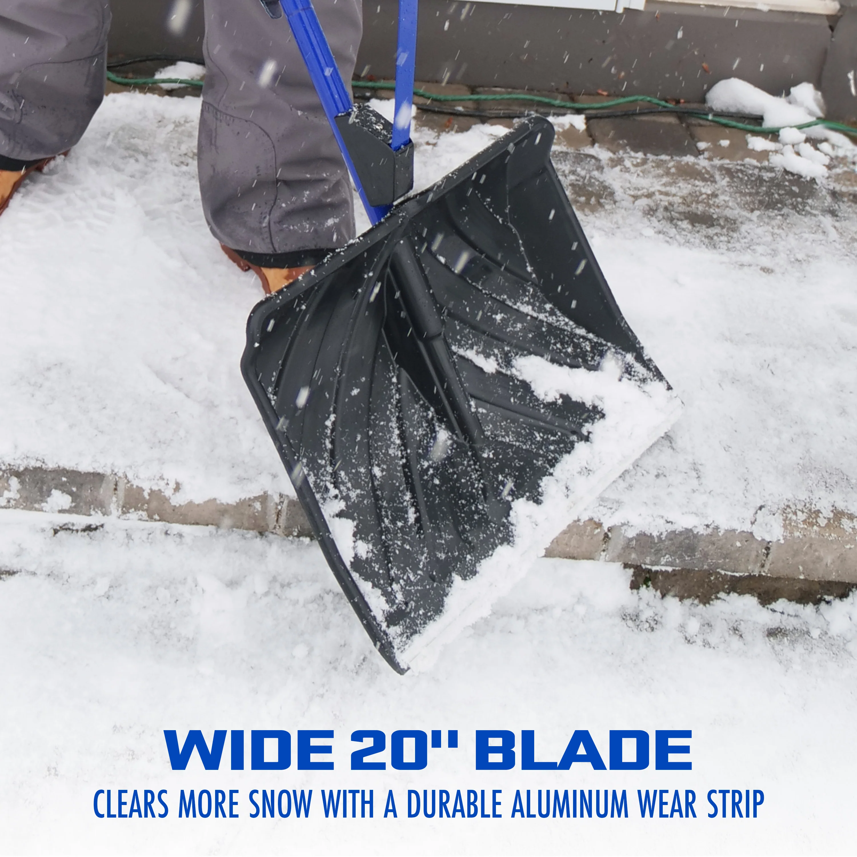 Snow Joe Shovelution Strain-Reducing Snow Shovel | 20-Inch | Spring Assisted Handle - Image 4