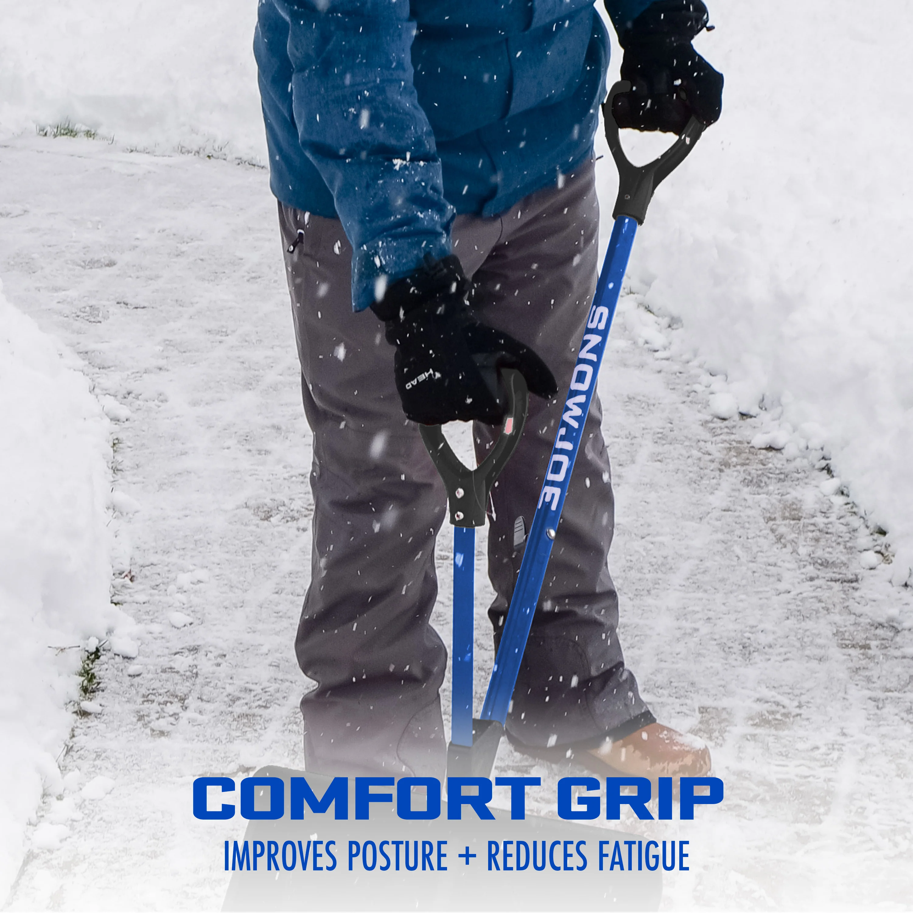 Snow Joe Shovelution Strain-Reducing Snow Shovel | 20-Inch | Spring Assisted Handle - Image 6