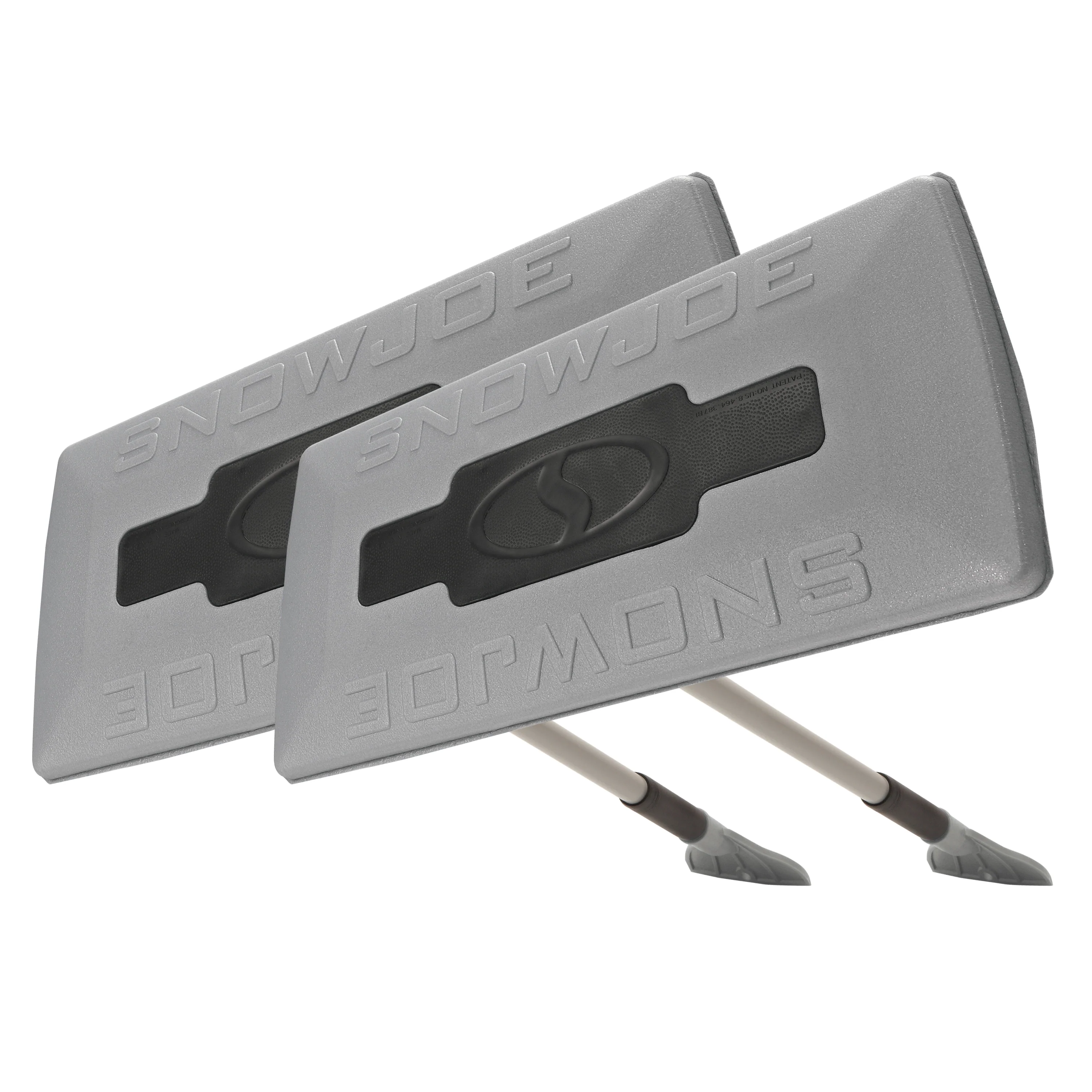 Snow Joe SJBLZD-JMB-GRY2 Jumbo Telescoping Snow Broom + Ice Scraper | 2-Pack (Gray)
