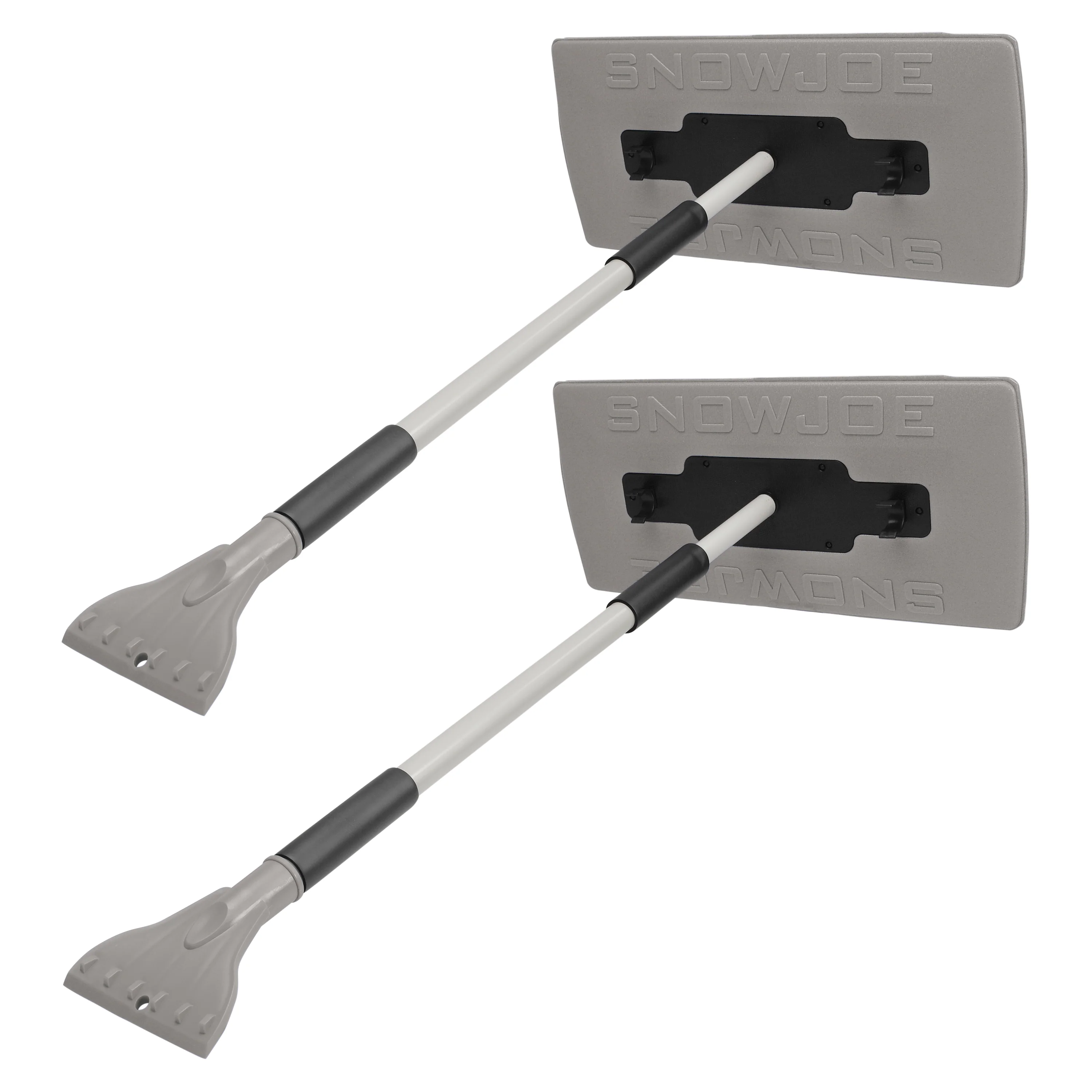 Snow Joe SJBLZD-JMB-GRY2 Jumbo Telescoping Snow Broom + Ice Scraper | 2-Pack (Gray) - Image 2