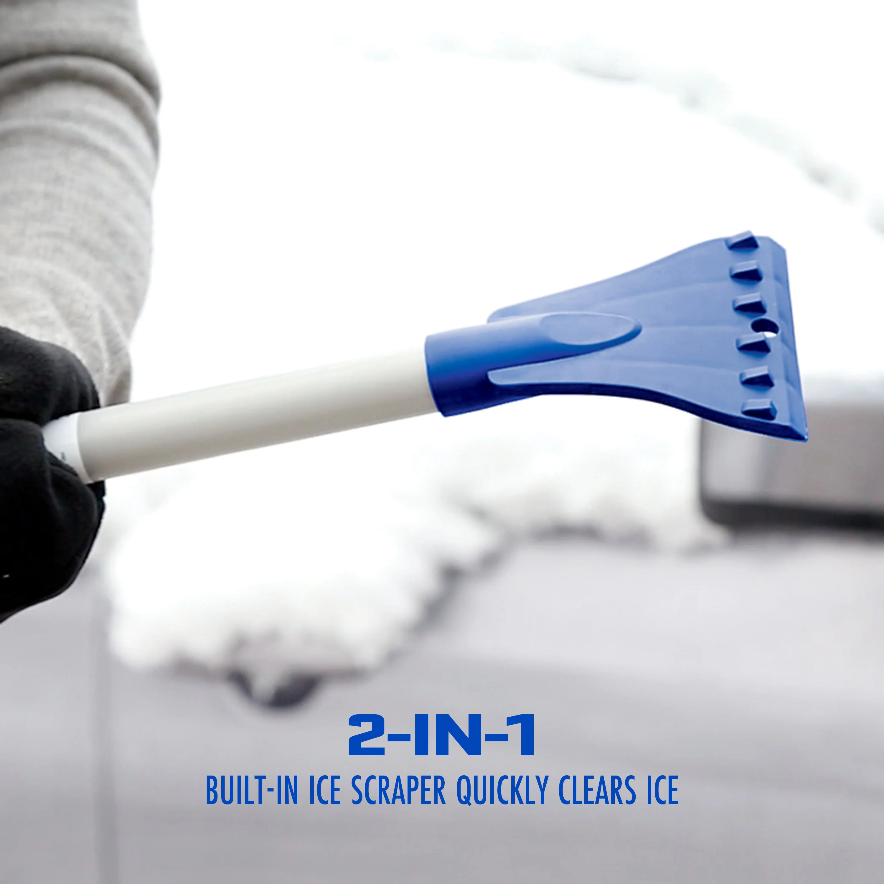 Snow Joe SJBLZD-PRX The Original 2-In-1 Telescoping Snow Broom + Ice Scraper PRX Edition | No-Scratch Foam Head, Closed Cell Foam for No Water Absorption | 18-Inch Foam Head - Image 3