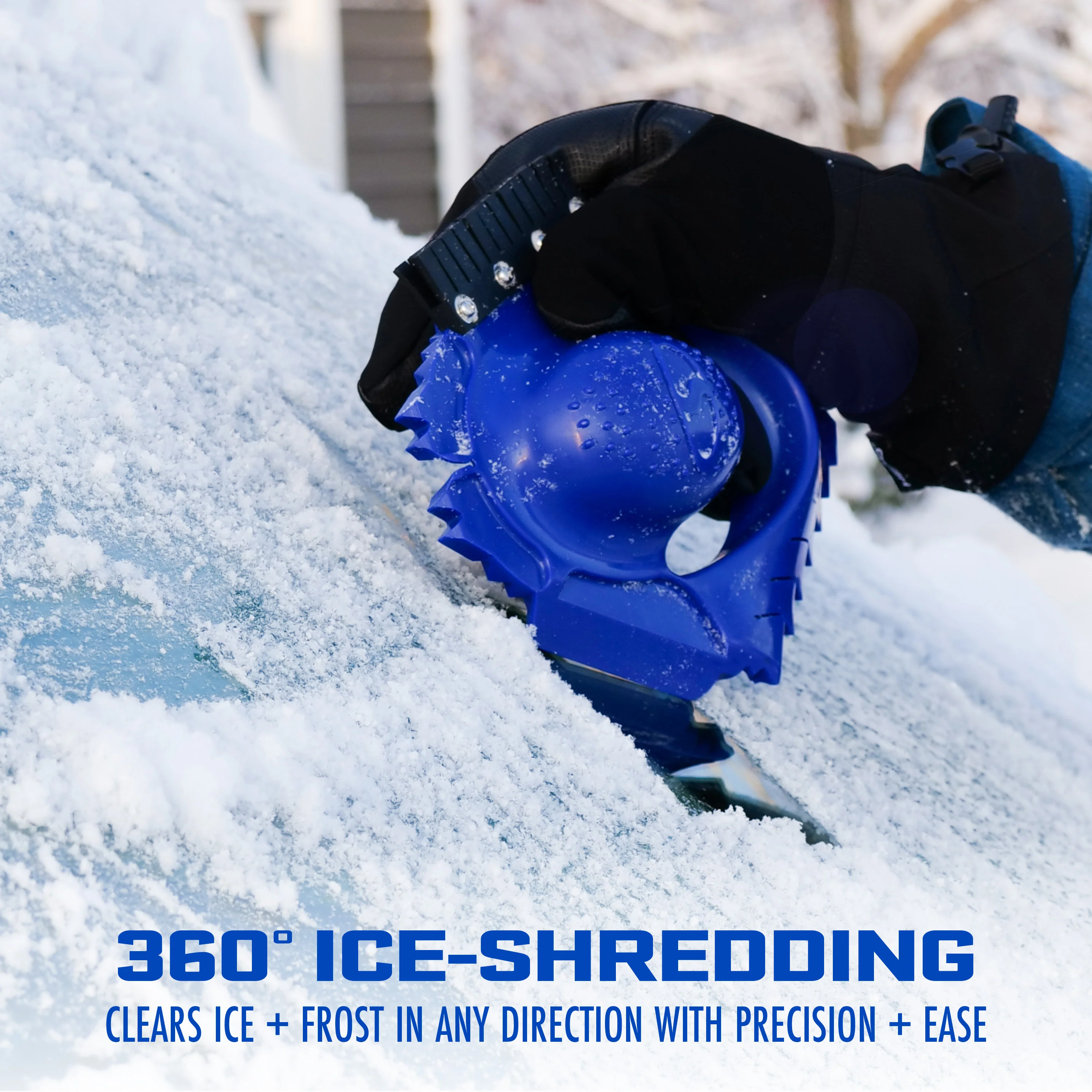 Snow Joe Ice Dozer Ice & Snow Scraper Tool | Squeegee Brush | Windshield Wiper Notch - Image 7