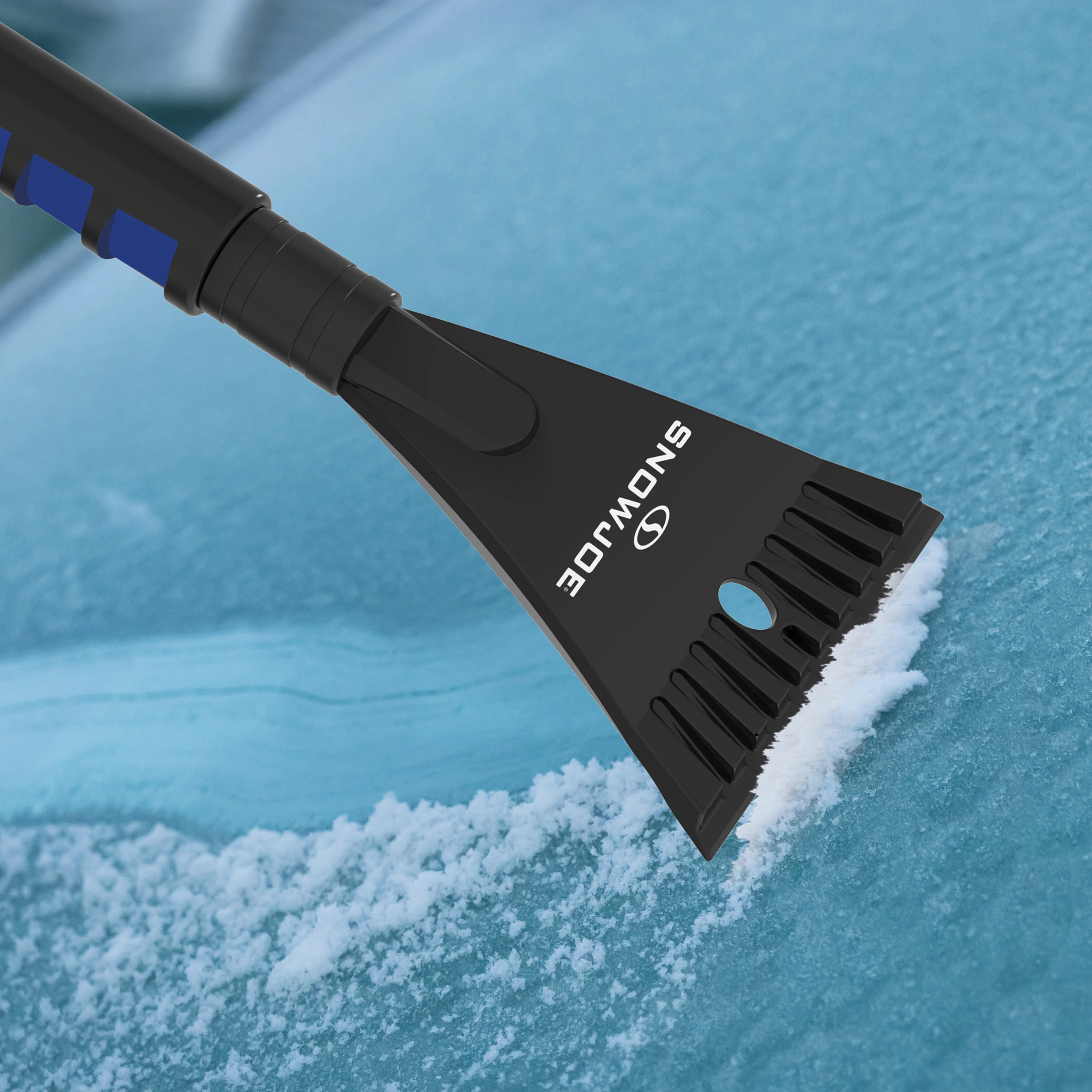 Snow Joe SJEG-SB52 Winter Telescopic Snow Removal Brush + De-icing Shovel | 360° Swivel Adjustment | 52-Inch Telescopic - Image 5