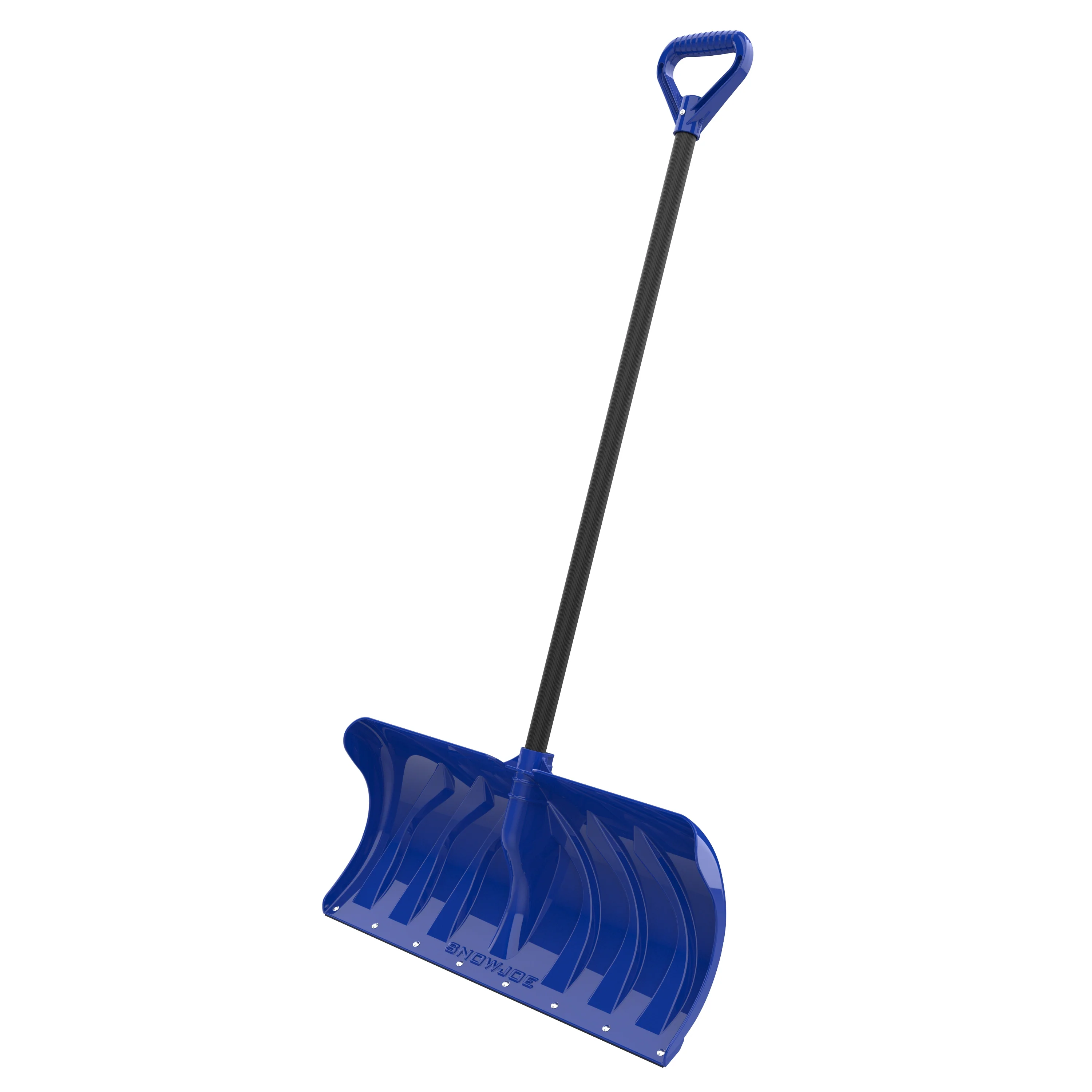 Snow Joe SNJ24PM Heavy-Duty Poly Snow Pusher | w/ Steel Wear Strip & D-Grip Handle | 24-Inch (Retail Ready, Blue) - Image 3