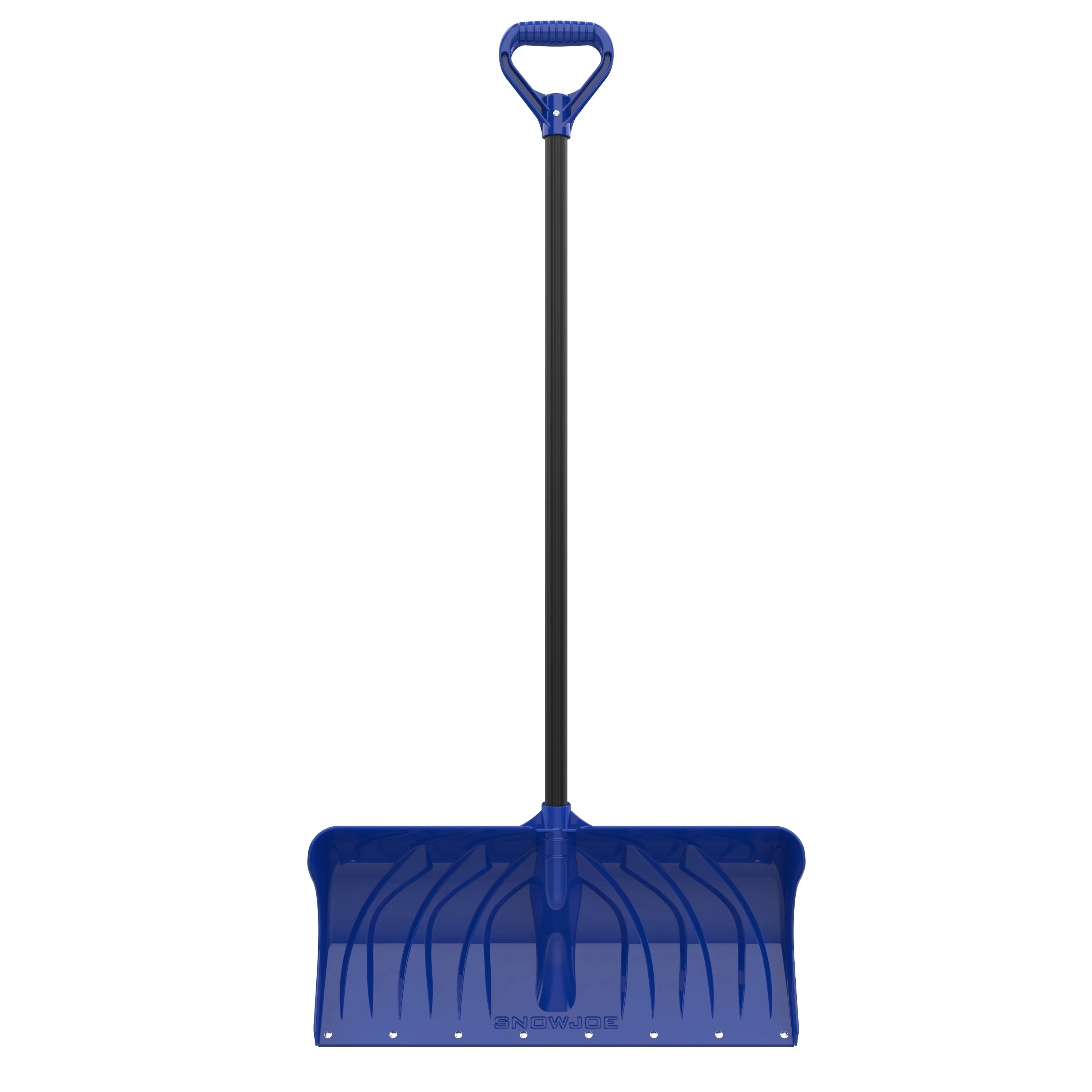Snow Joe SNJ24PM Heavy-Duty Poly Snow Pusher | w/ Steel Wear Strip & D-Grip Handle | 24-Inch (Retail Ready, Blue) - Image 4