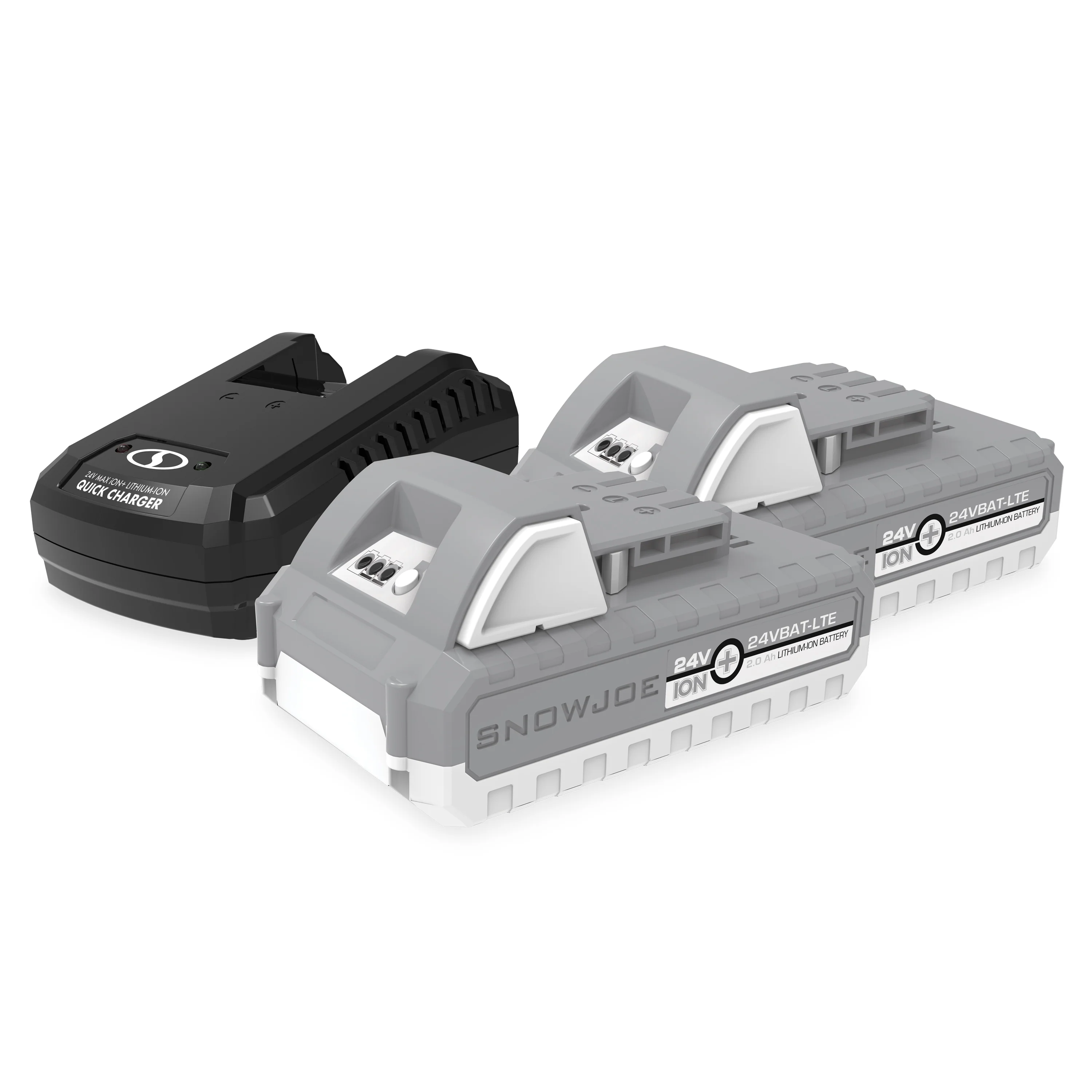 Snow Joe + Sun Joe CERTIFIED AUTHENTIC 24-Volt* IONMAX Starter Kit | W/ 2x 2.0-Ah Batteries + Quick Charger