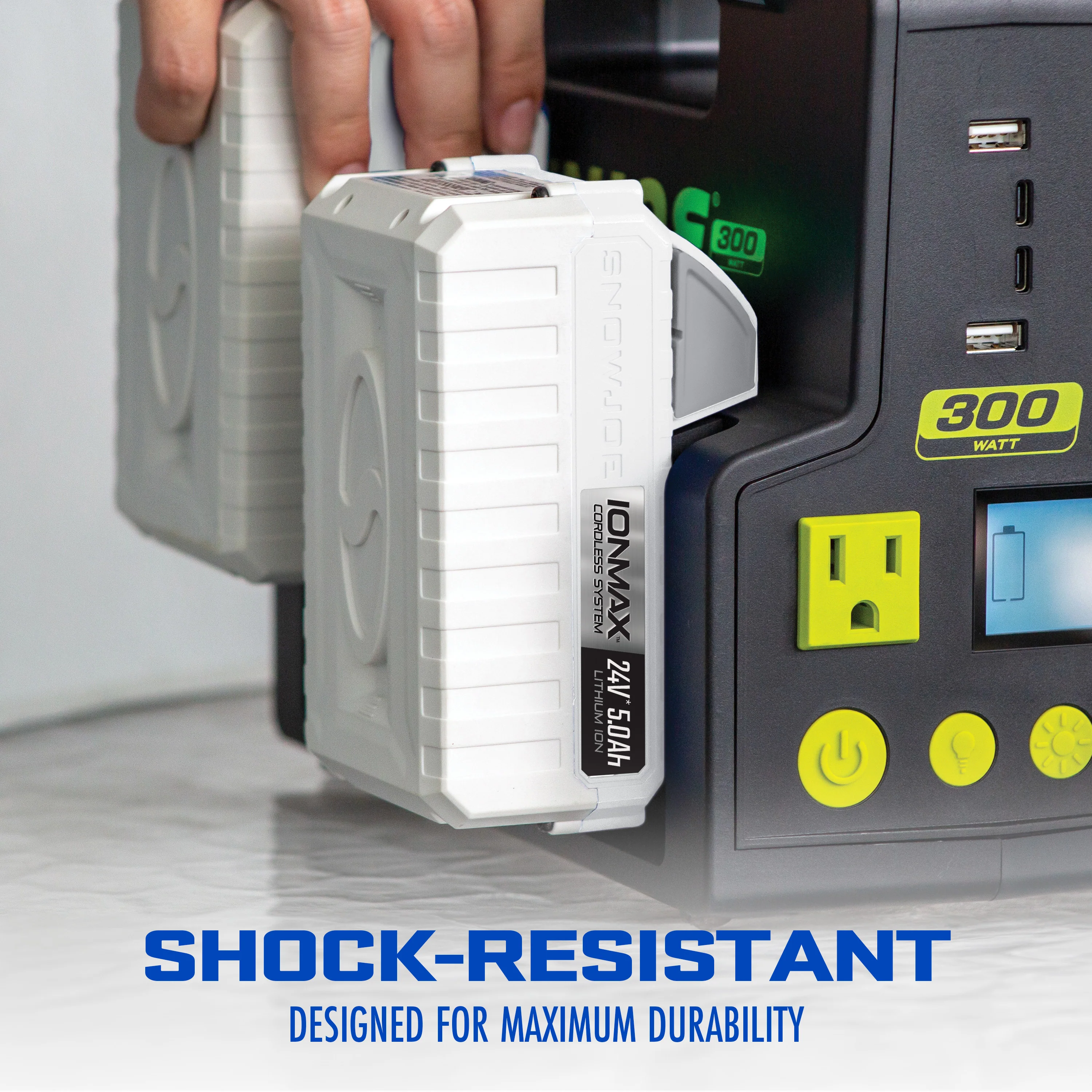 Snow Joe + Sun Joe CERTIFIED AUTHENTIC 24-Volt* IONMAX Starter Kit | W/ 5.0-Ah Battery + Quick Charger - Image 6