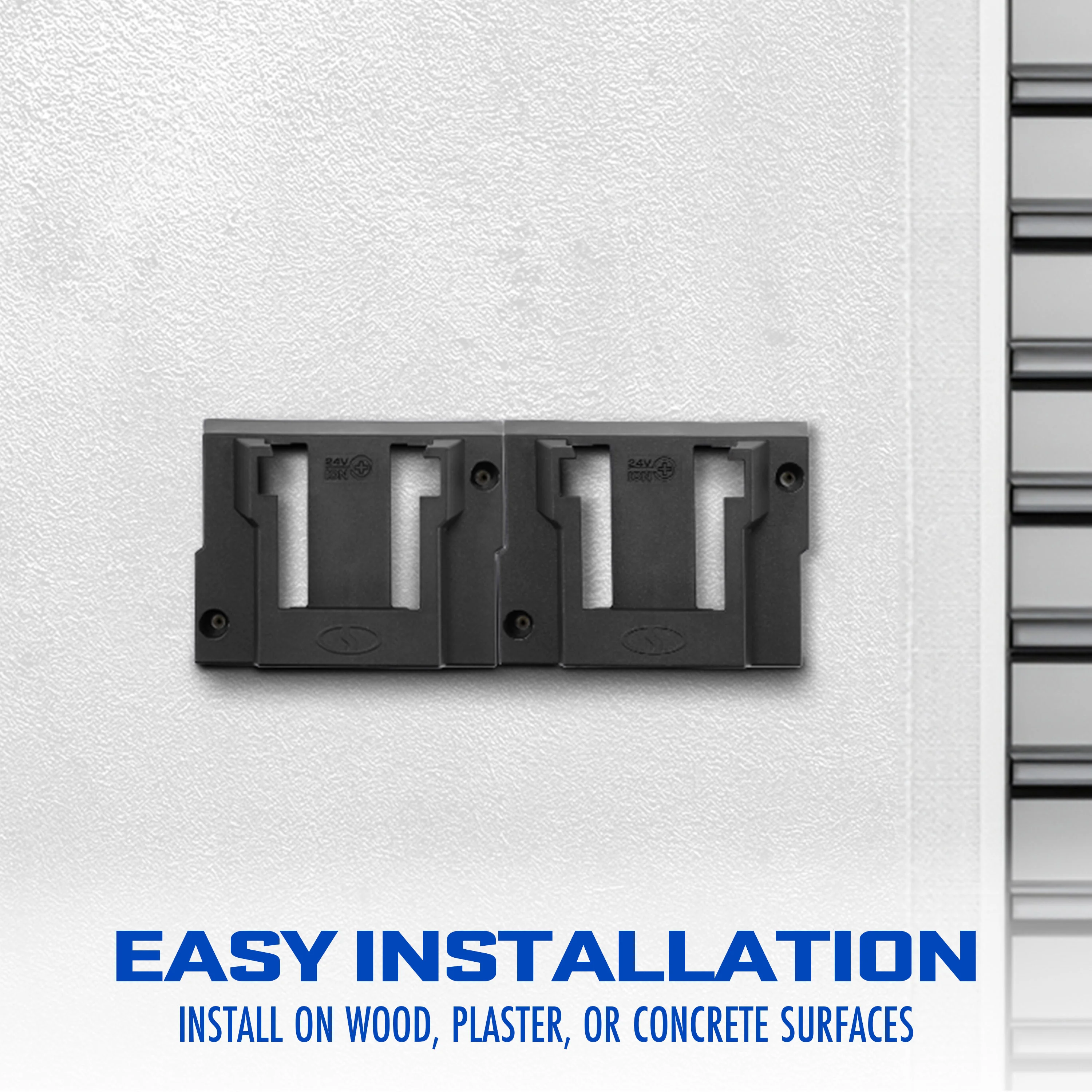 Snow Joe + Sun Joe Mounted Battery Storage Unit | Interlock Multiple Units | Hardware Included | Compatible W/ All 24-Volt IONMAX Batteries - Image 6