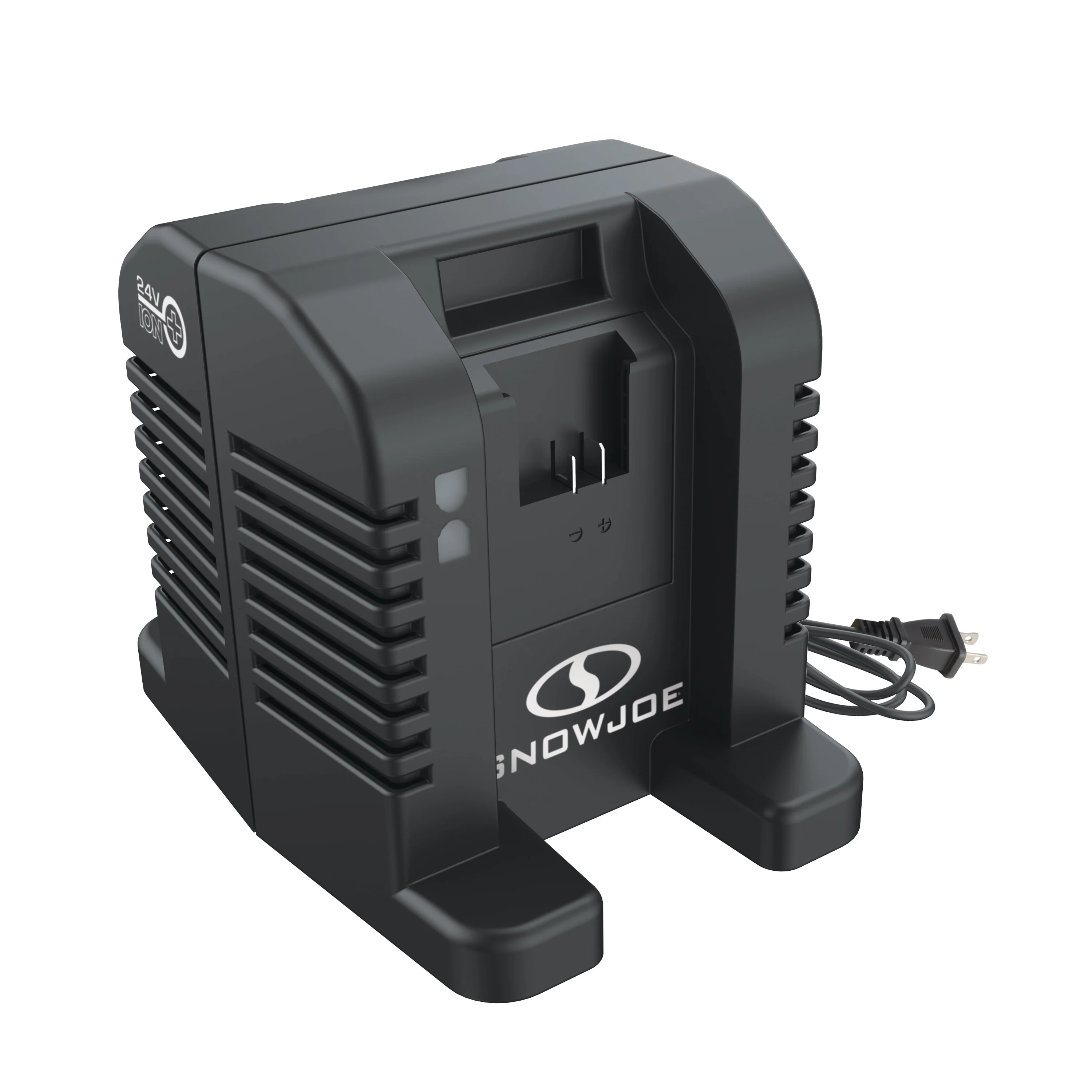 Snow Joe + Sun Joe CERTIFIED AUTHENTIC 24V IONMAX Dual Port High Speed Charging Docking Station for iBAT24 and 24VBAT Series Batteries | 260-Watt Input | 26-Volt Output - Image 10