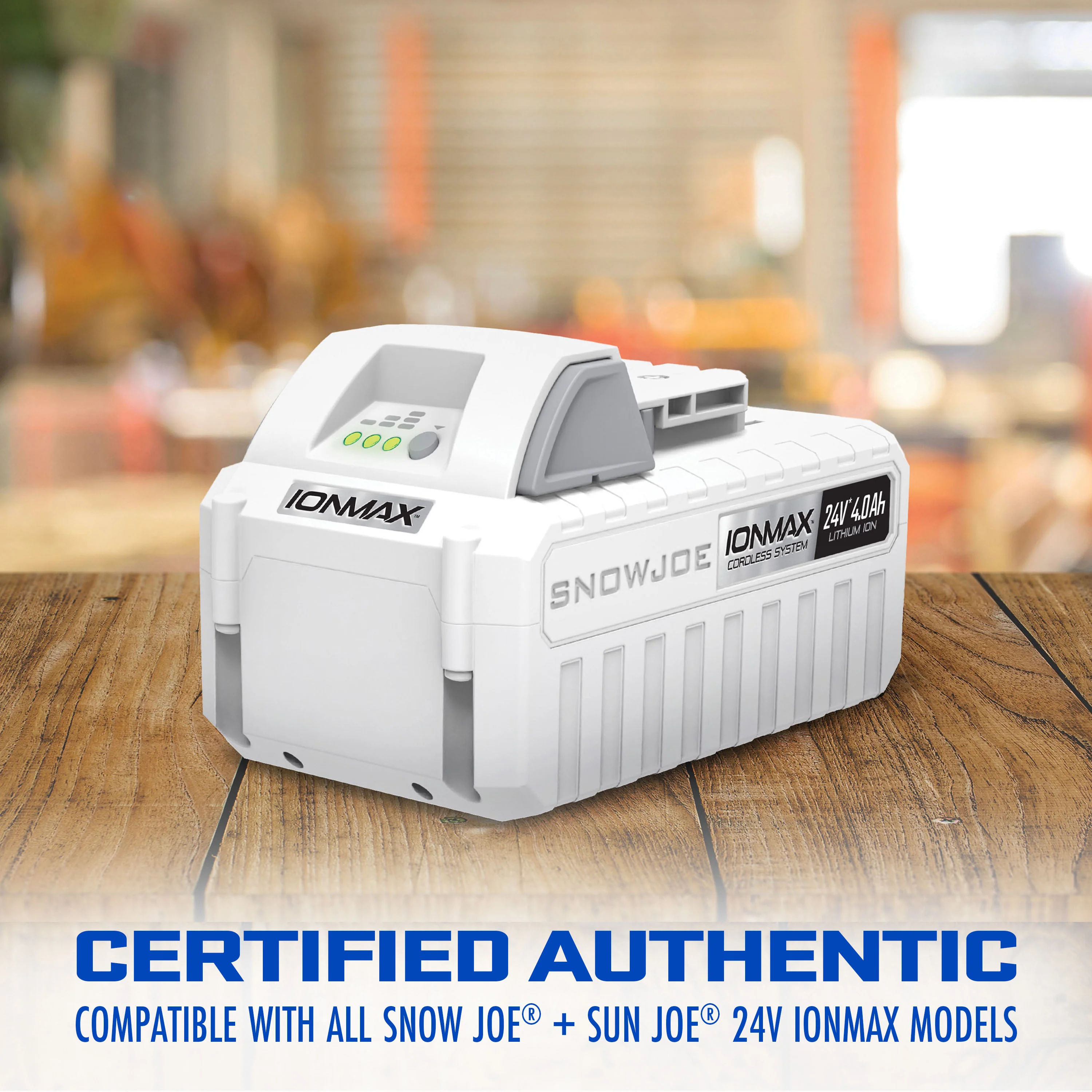 Snow Joe + Sun Joe CERTIFIED AUTHENTIC 24-Volt* Starter Kit | W/ 2 x 4.0-Ah Batteries + Dual Port Charger - Image 4