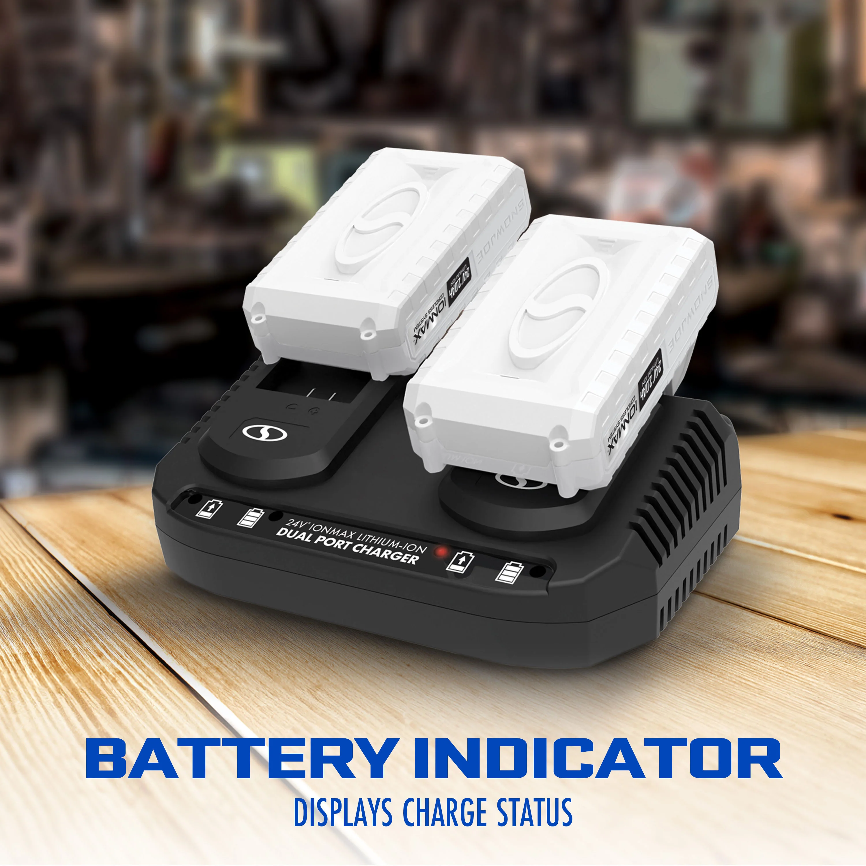 Snow Joe + Sun Joe CERTIFIED AUTHENTIC 24-Volt* Starter Kit | W/ 2 x 2.0-Ah Batteries + Dual Port Charger - Image 11