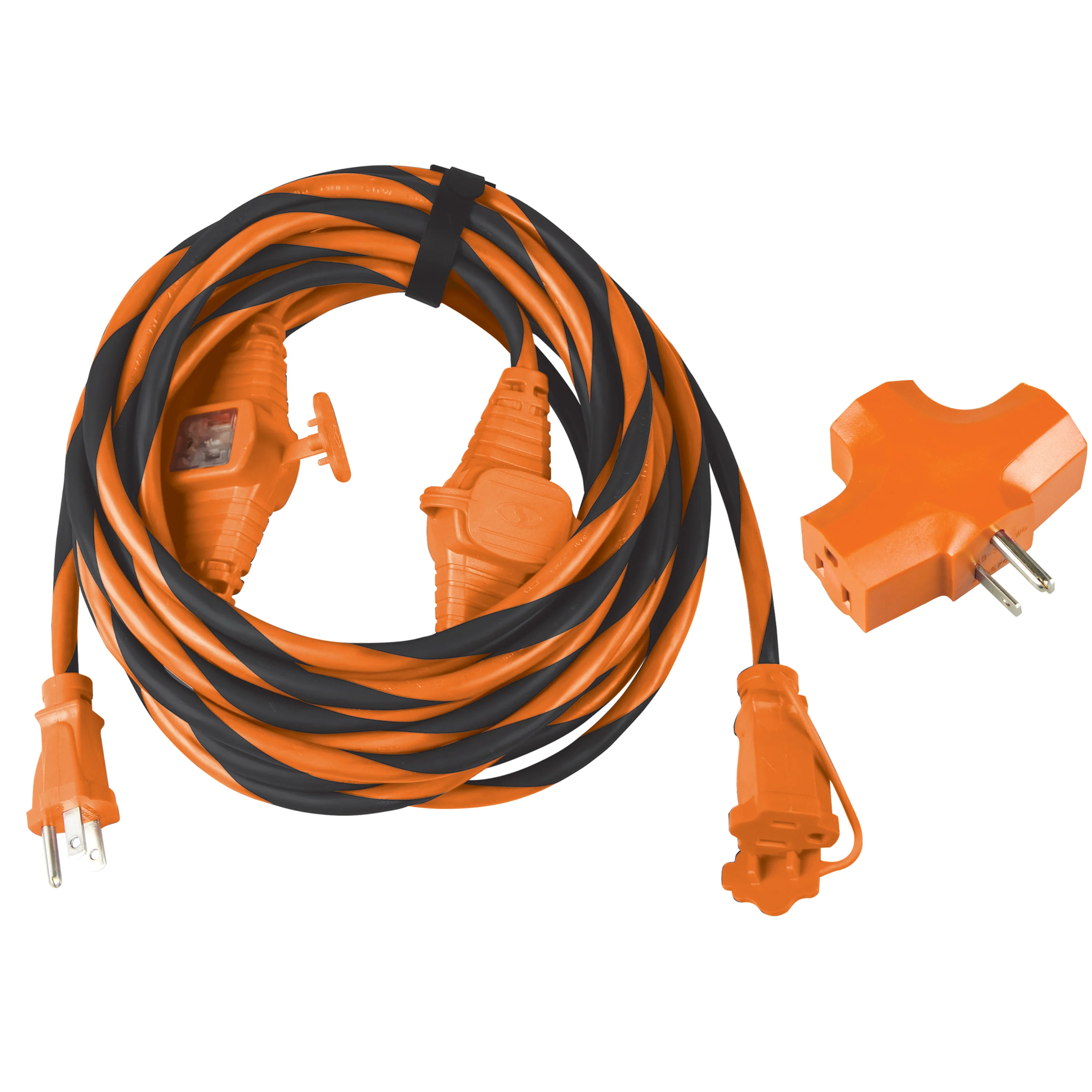 Snow Joe + Sun Joe PJEXT25MO-OB Indoor + Outdoor Extension Cord | 25-Foot | Cord Connect Adapter | Orange + Black Stripe - Image 2