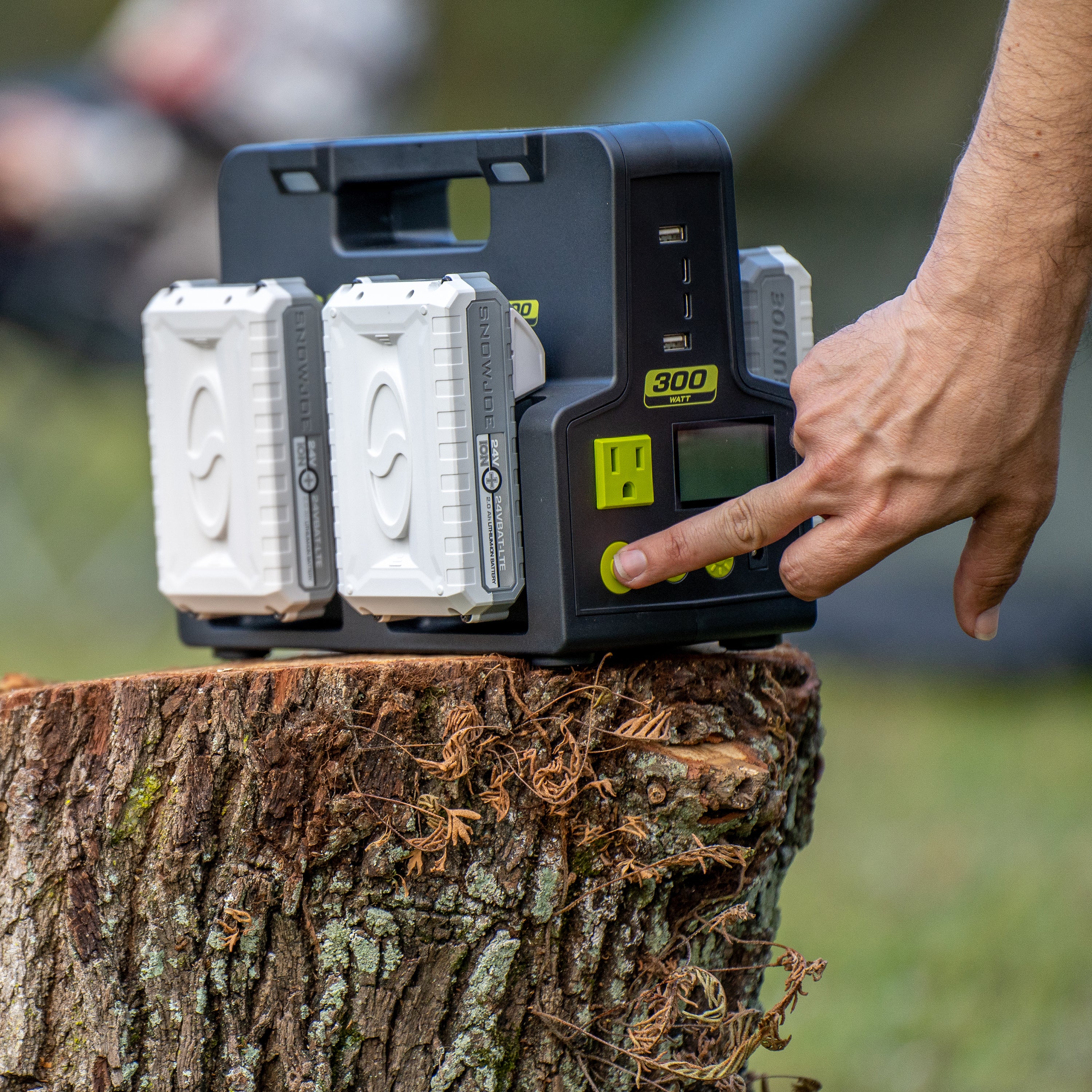 Snow Joe + Sun Joe CERTIFIED AUTHENTIC Ultimate 24-Volt* Charging Bundle | Power Station + 2 x 4.0-Ah Batteries - Image 16