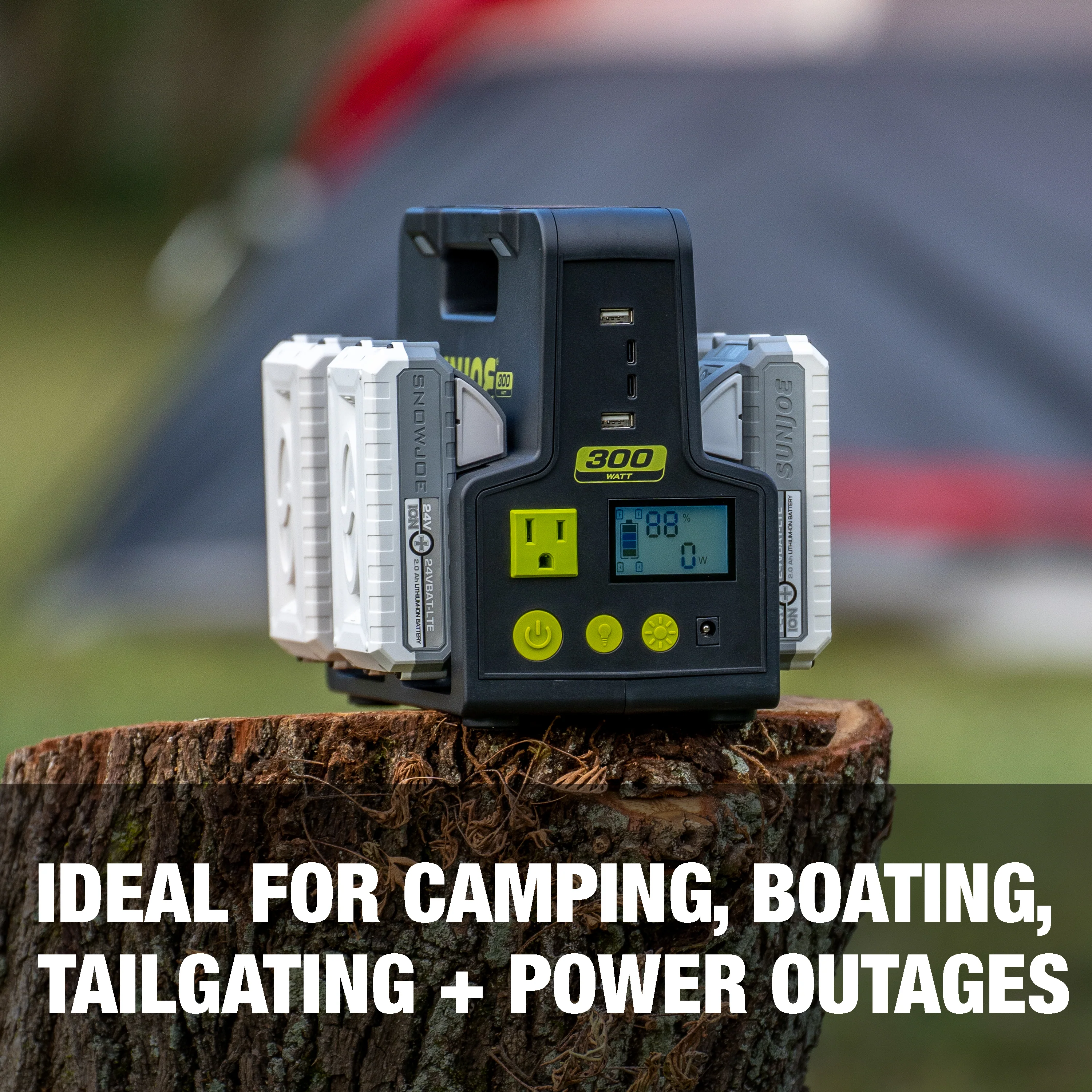 Snow Joe + Sun Joe CERTIFIED AUTHENTIC Ultimate 24-Volt* Charging Bundle | Power Station + 2 x 4.0-Ah Batteries - Image 7