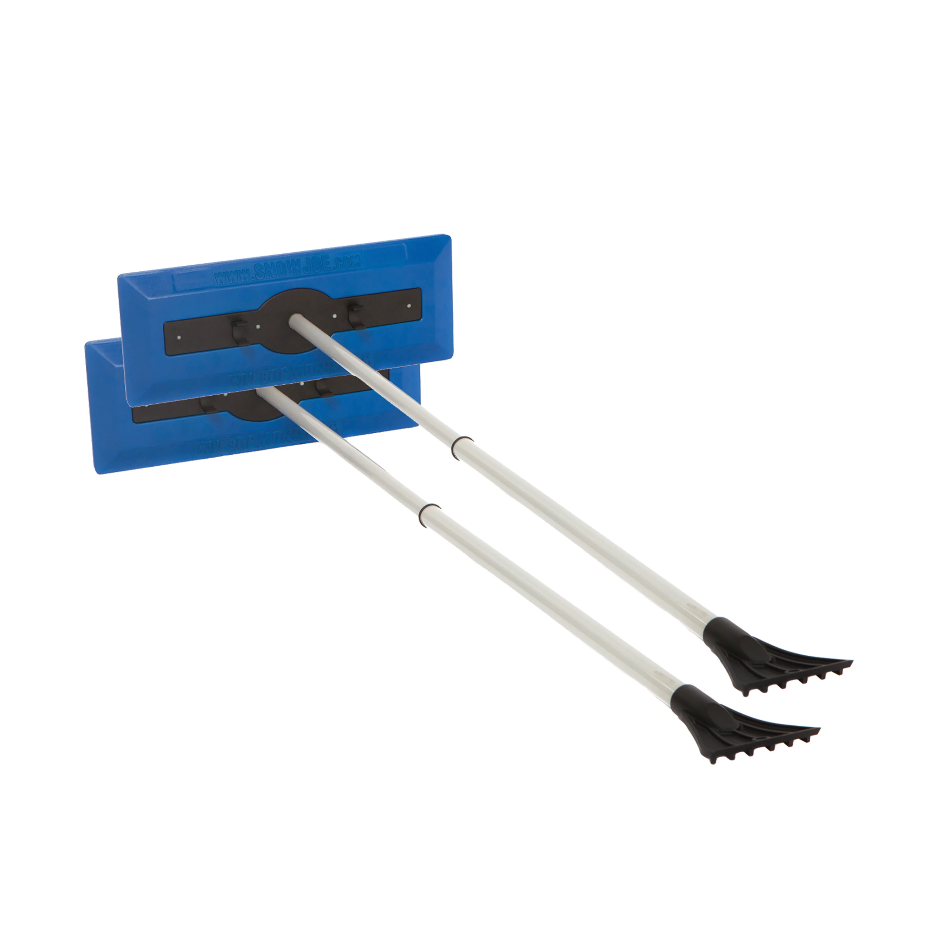 Snow Joe The Original 2-In-1 Telescoping Snow Broom + Ice Scraper | 18-Inch No-Scratch Foam Head, Closed Cell Foam for No Water Absorption | 2-Pack