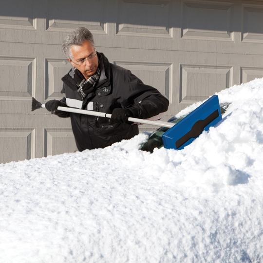 Snow Joe The Original 2-In-1 Telescoping Snow Broom + Ice Scraper | 18-Inch No-Scratch Foam Head, Closed Cell Foam for No Water Absorption | 2-Pack - Image 10