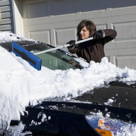 Snow Joe The Original 2-In-1 Telescoping Snow Broom + Ice Scraper | 18-Inch No-Scratch Foam Head, Closed Cell Foam for No Water Absorption | 2-Pack - Image 11