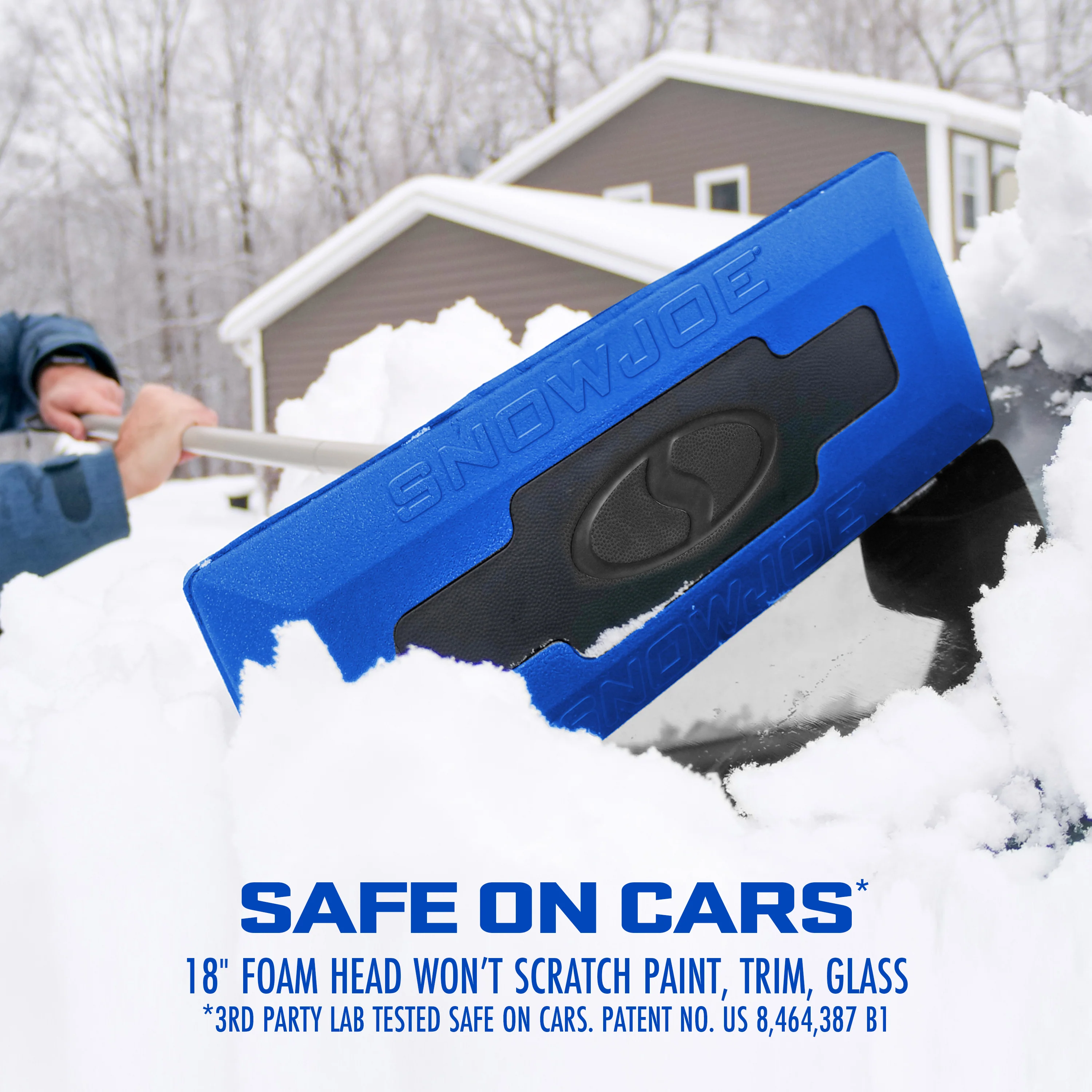 Snow Joe The Original 2-In-1 Telescoping Snow Broom + Ice Scraper | 18-Inch No-Scratch Foam Head, Closed Cell Foam for No Water Absorption | 2-Pack - Image 7